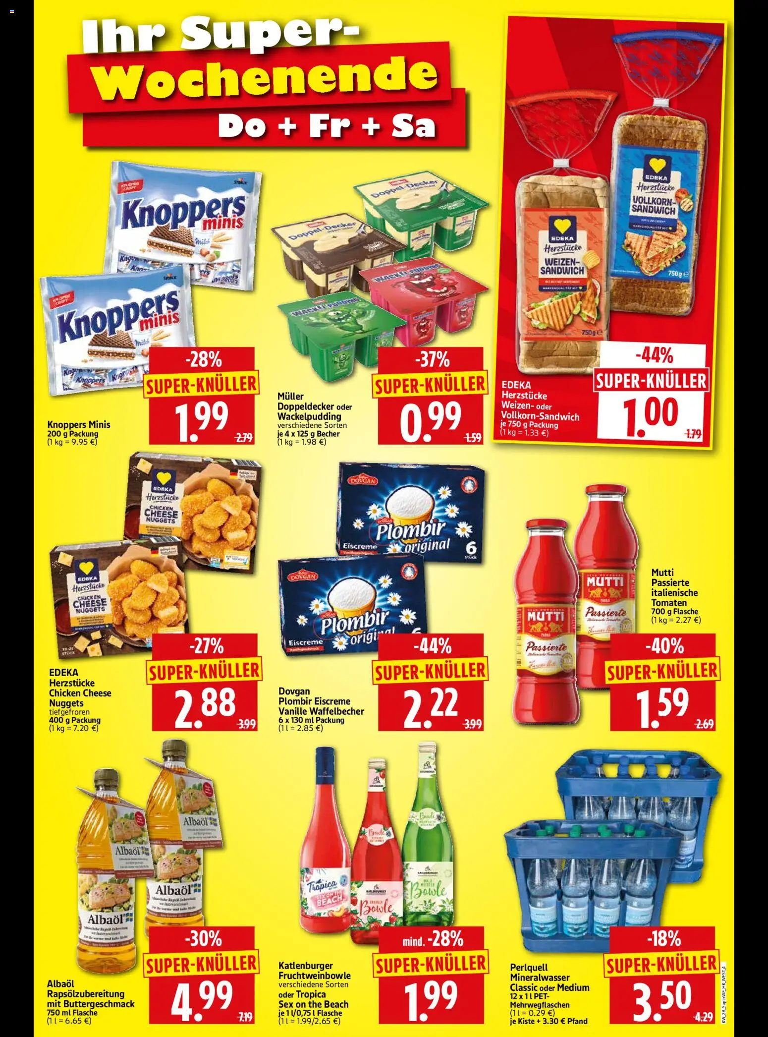 HERKULES Sonderbeilage – gültig ab 09.07.2026 | Seite: 4 | Produkte: Tomaten, Eiscreme, Mineralwasser, Knoppers