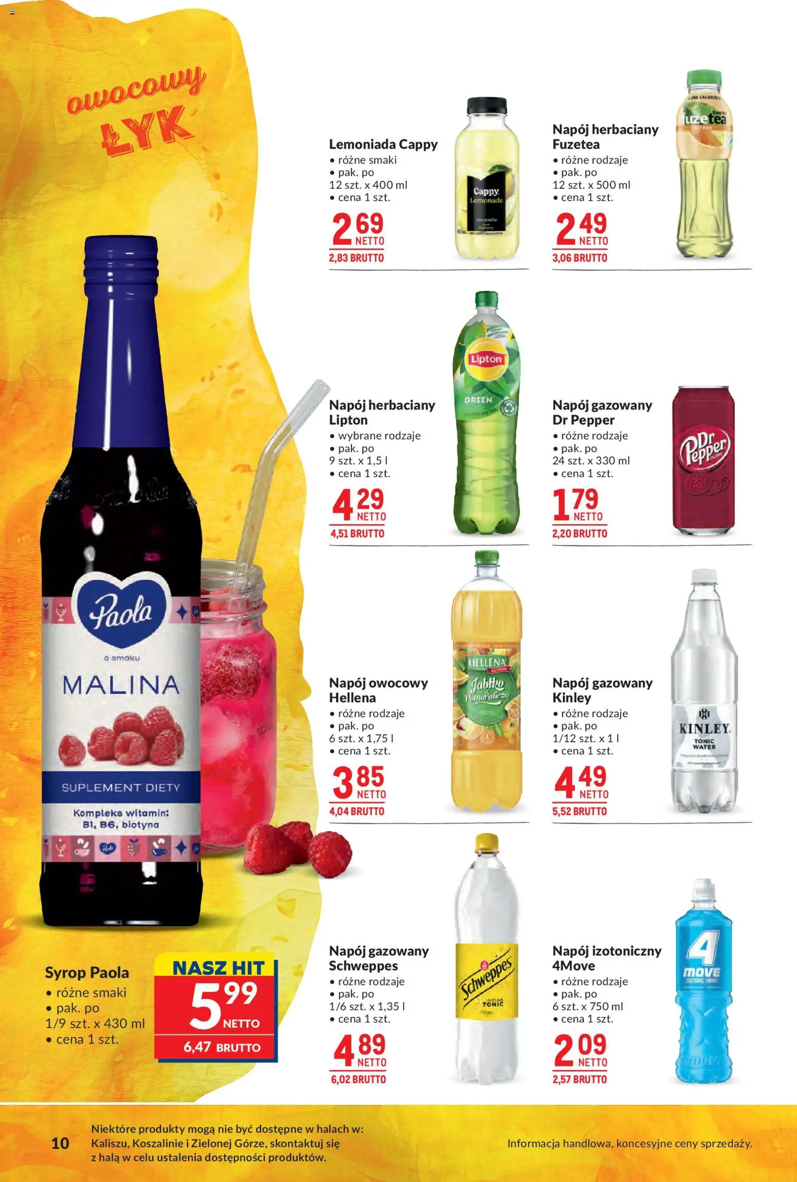 Makro gazetka - Grill Ogród od 26.05.2026 | Strona: 10 | Produkty: Syrop, Malina
