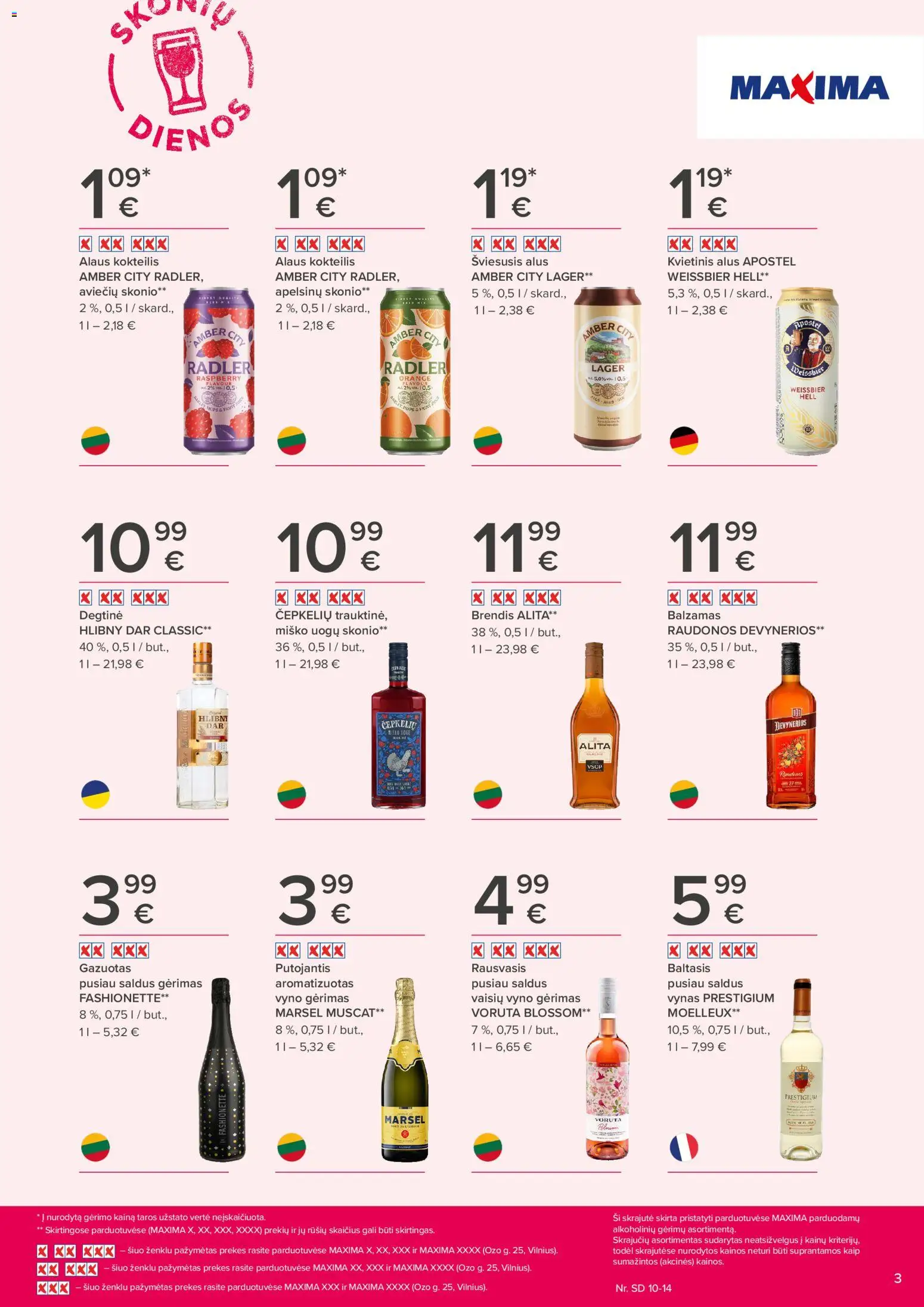 MAXIMA akcijos nuo 2026.10.01 | Puslapis: 3 | Prekių: Balzamas, Degtinė, Vynas, Alus