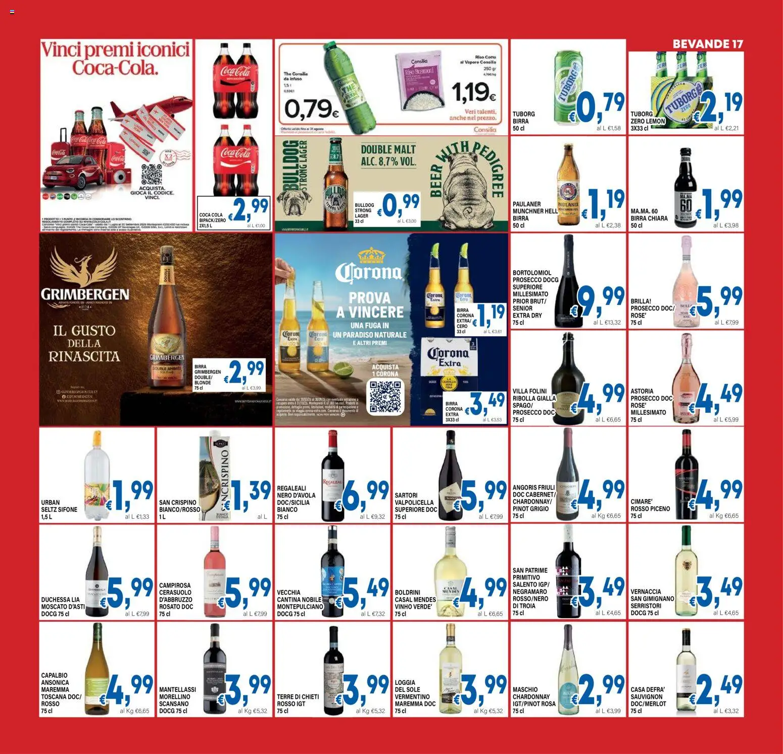 Volantino DEM del 12/08/2026 | Pagina: 17 | Prodotti: Riso Basmati, Birra, Riso, Prosecco
