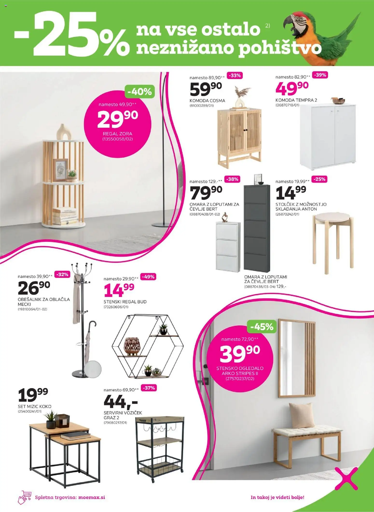 Novi Mömax katalog ponudbe – veljaven od 29.06.2026 | Stran: 7 | Izdelki: Omara, Ogledalo, Oblacila, Voziček