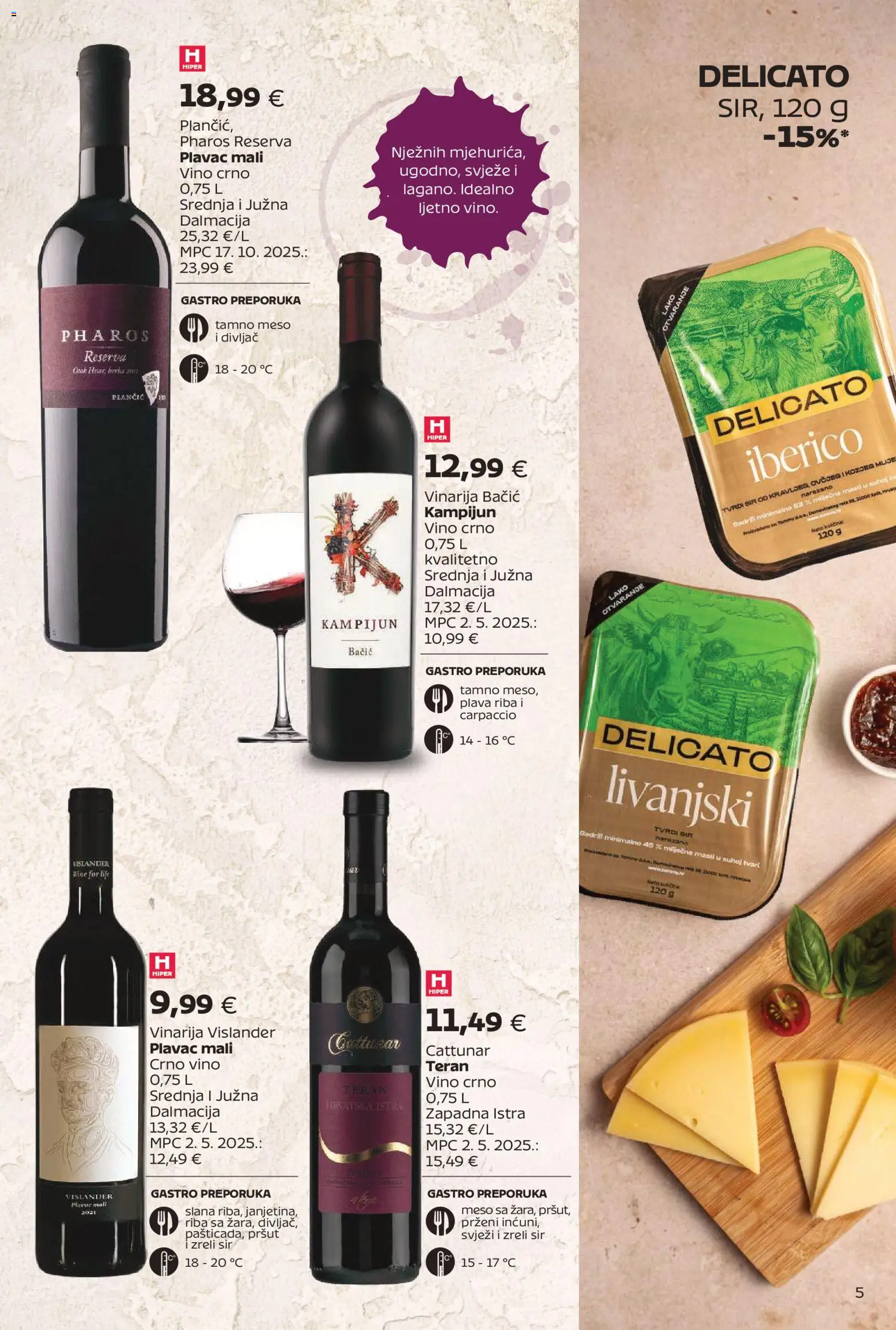 Tommy katalog | vrijedi od 09.03.2026 | Stranica: 5 | Proizvodi: Meso, Pršut, Riba, Crno vino
