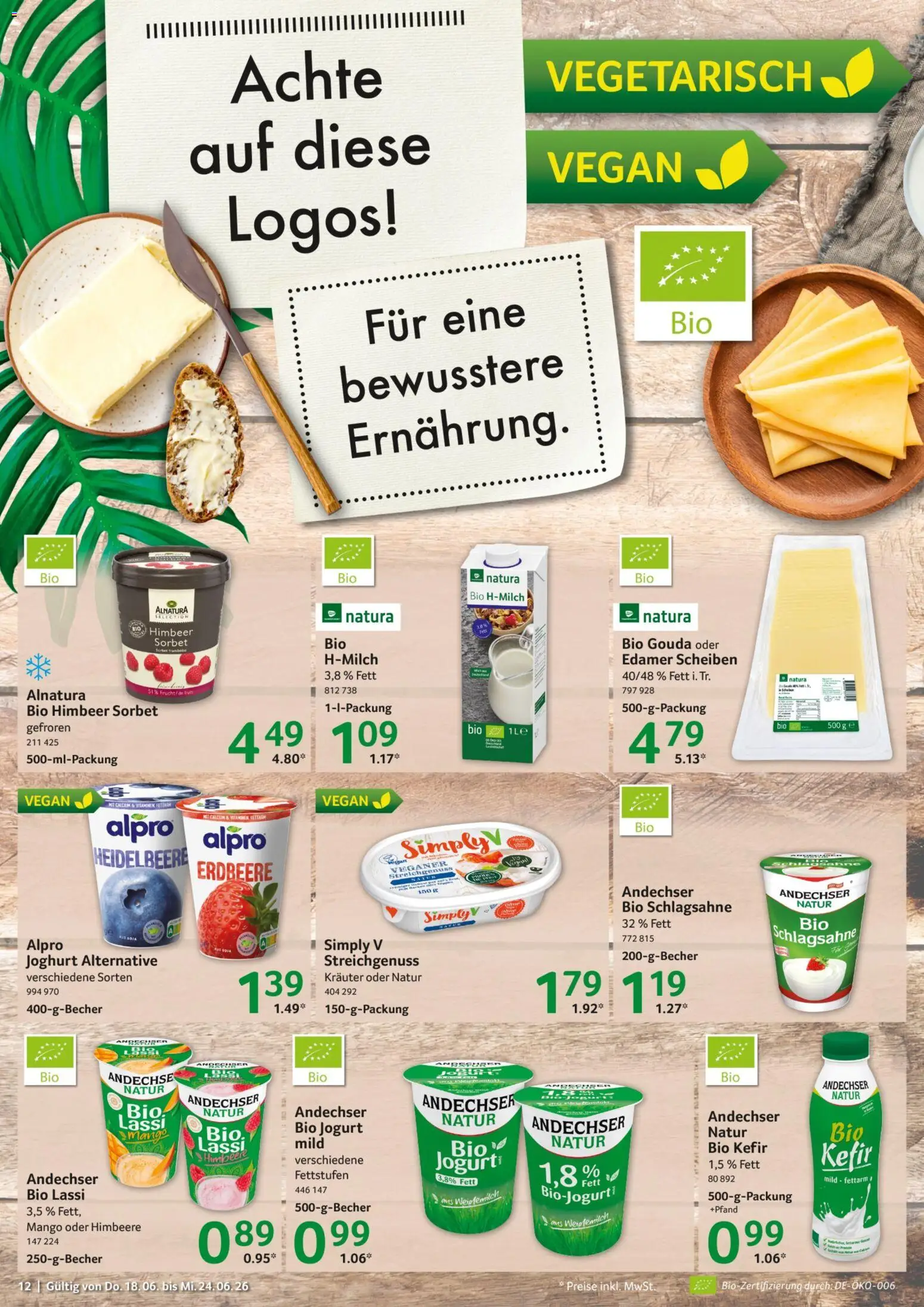 Selgros Prospekt – gültig ab 18.06.2026 | Seite: 12 | Produkte: Edamer, Alpro, Mango, Himbeere