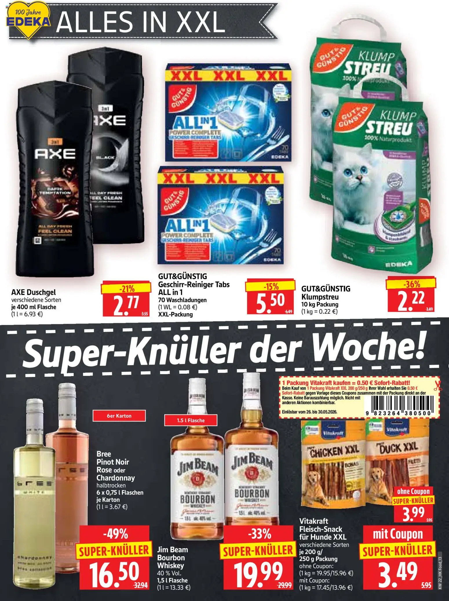 HERKULES Prospekt – gültig ab 26.05.2026 | Seite: 13 | Produkte: Jim beam, Axe, Bourbon, Whiskey