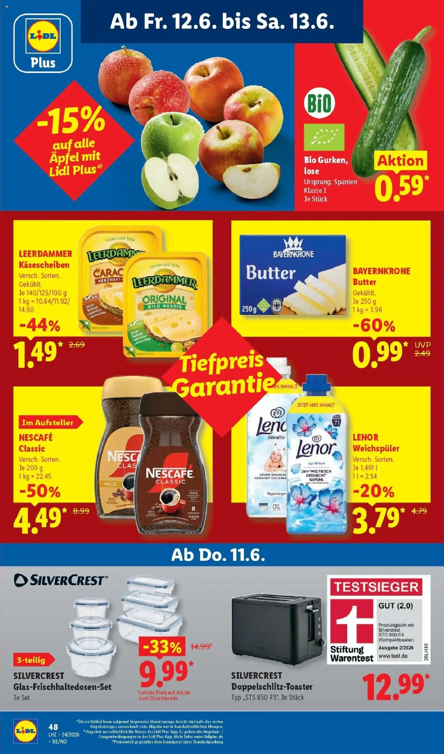 Lidl Prospekt Mahlow – gültig ab 08.06.2026 | Seite: 77 | Produkte: Nescafe, Äpfel, Leerdammer, Weichspüler