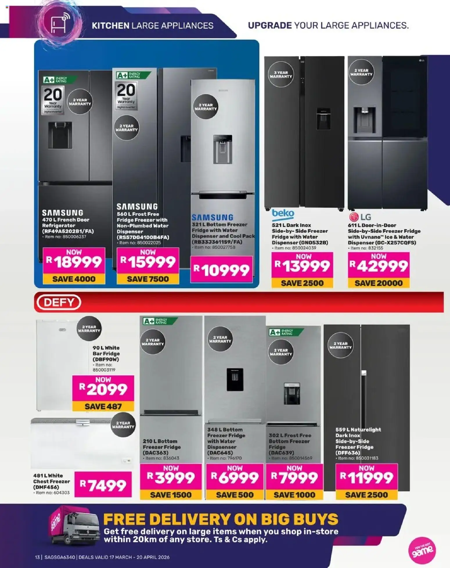Game Catalogue valid from 17.03.2026 | Page: 13 | Products: Water, Fridge, Game, Vreće za spavanje