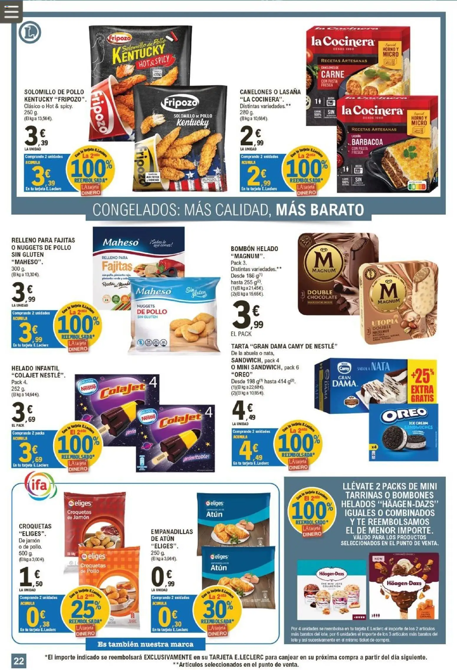 E.Leclerc folleto │ válido desde el 26/08/2026 | Página: 22 | Productos: Oreo, Jamón, Pasta, Croquetas