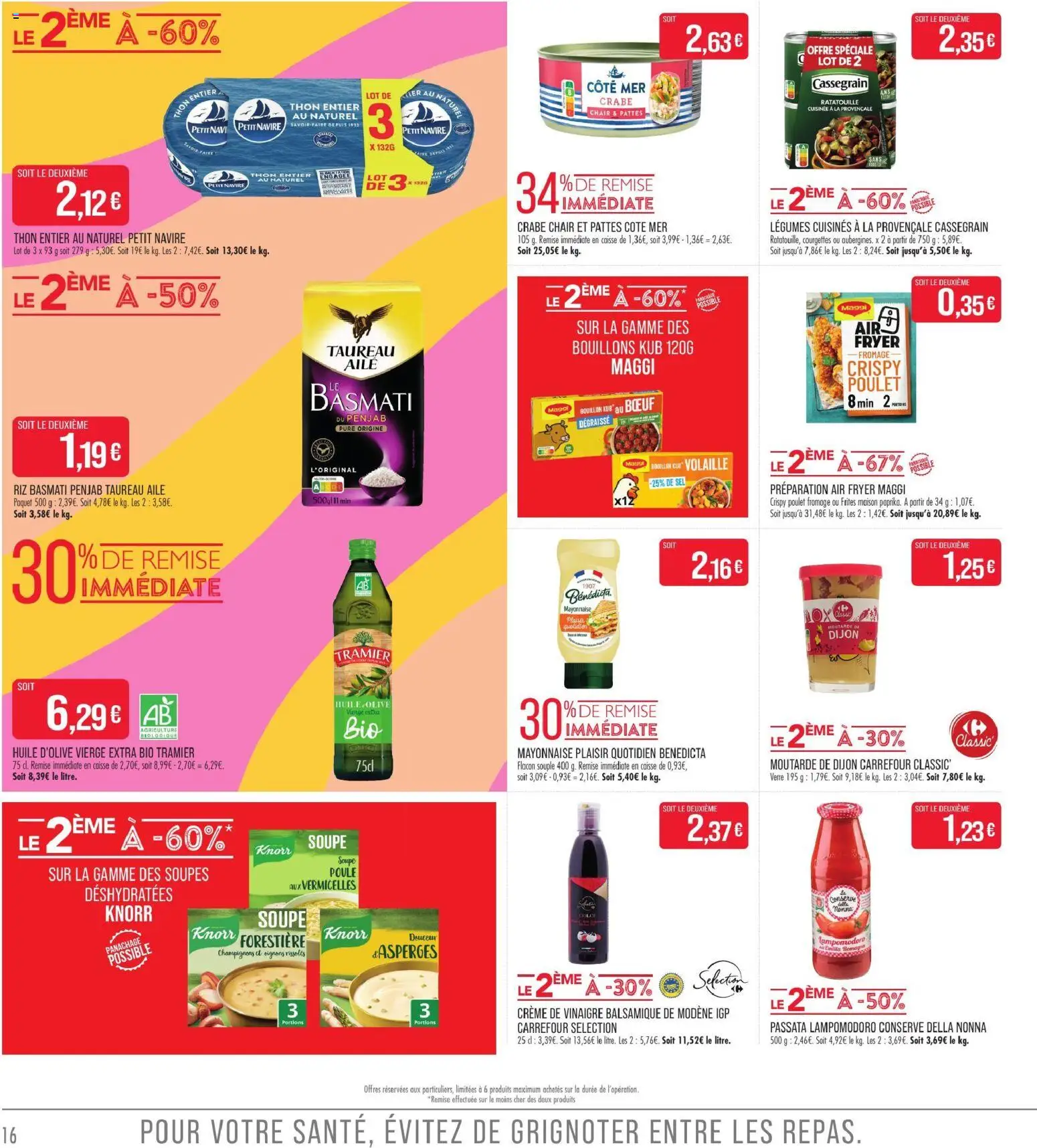 {H1} | Page: 16 | Produits: Sel, Fromage, Vinaigre, Crabe