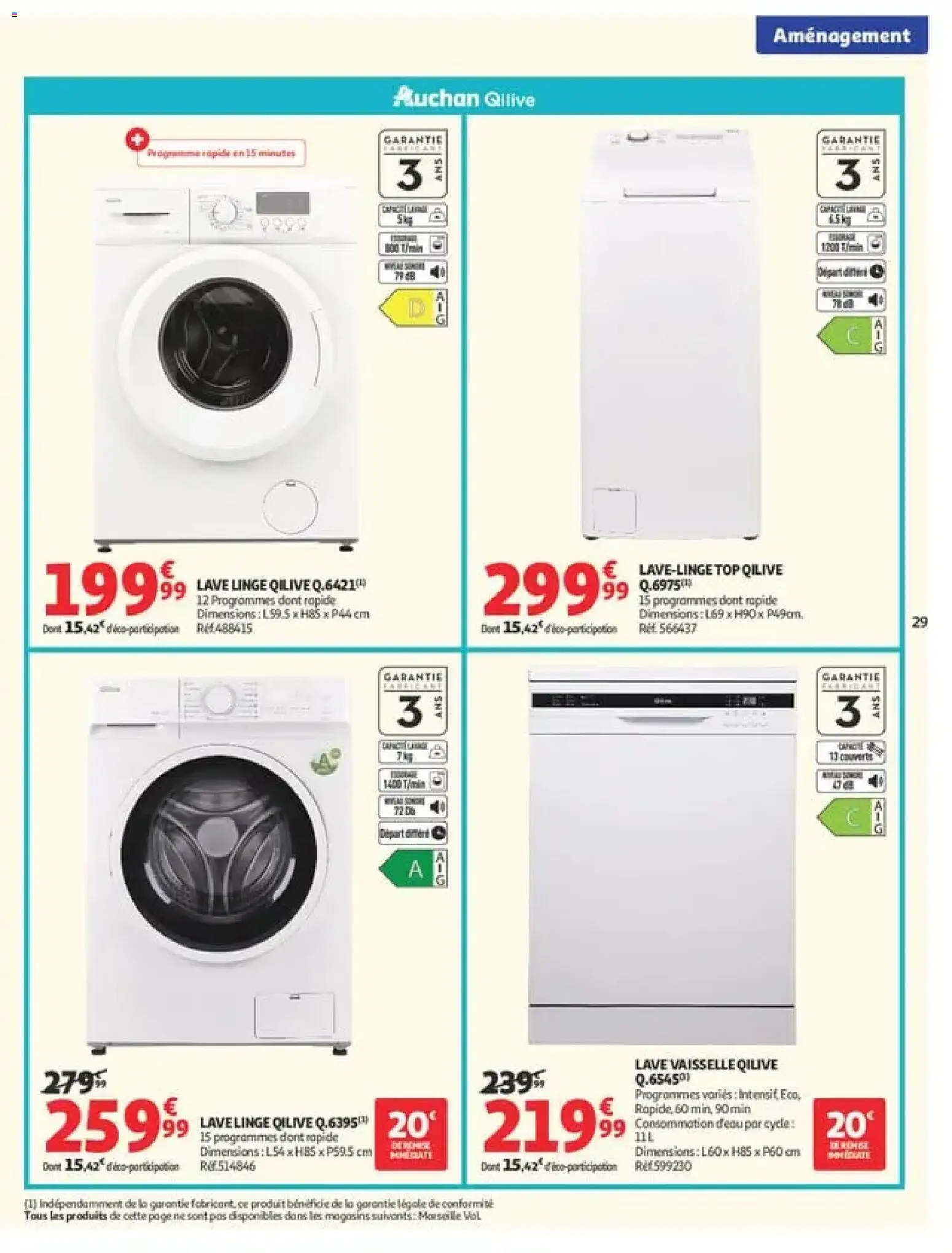 {H1} | Page: 29 | Produits: Vaisselle, Lave linge