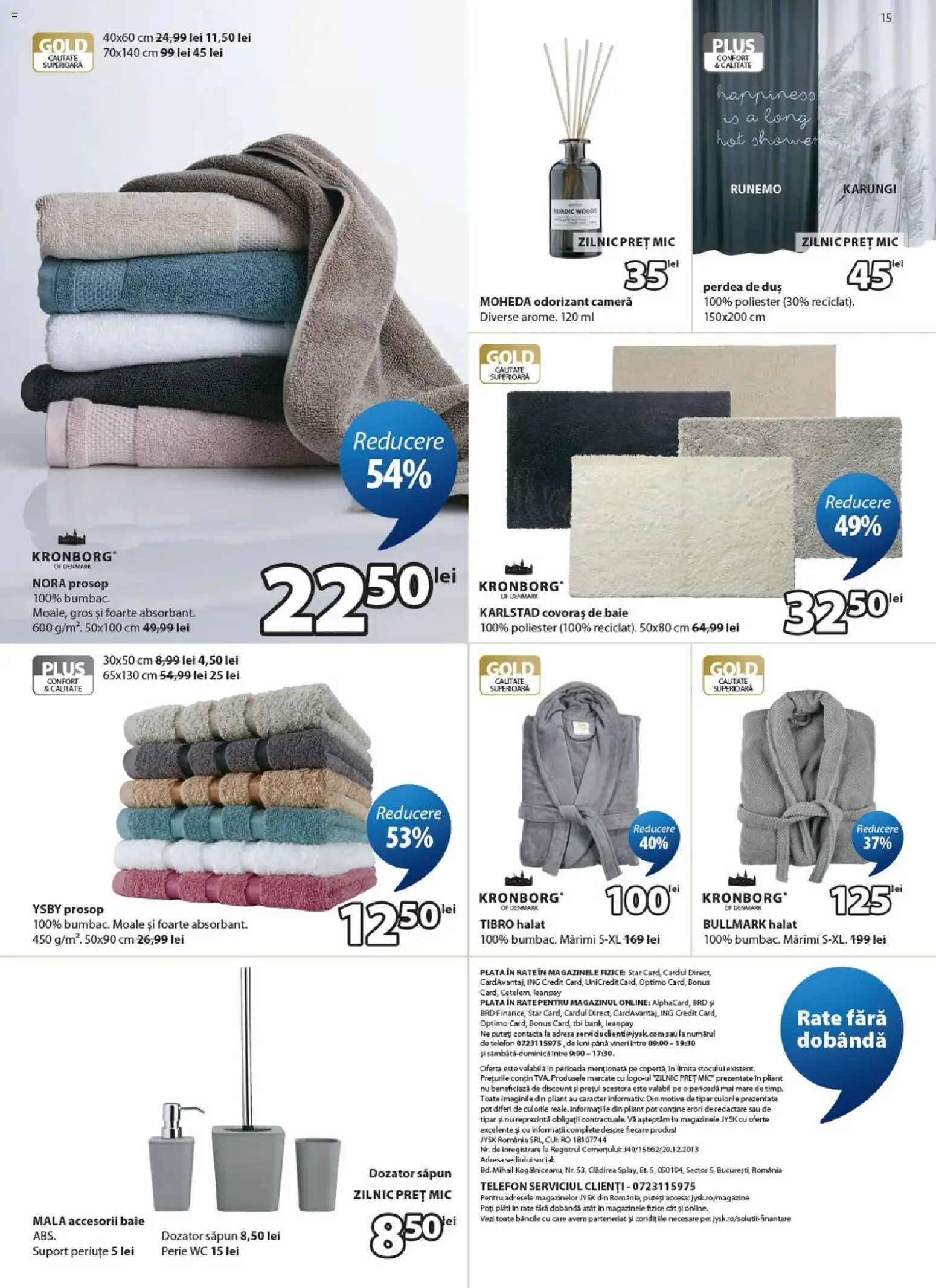 Noul catalog JYSK – valabil de la 27.05.2026 | Pagină: 15 | Produse: Duș, Perie, Covoraș de baie, Săpun