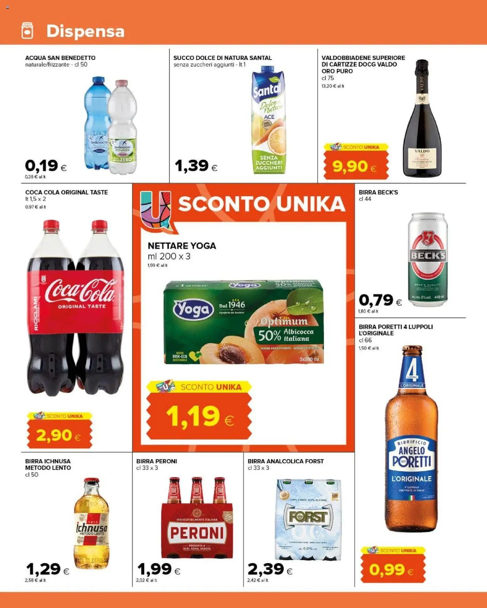 Volantino Tigre del 14/10/2026 | Pagina: 10 | Prodotti: Succo, Birra Peroni, Coca Cola, Birra Ichnusa