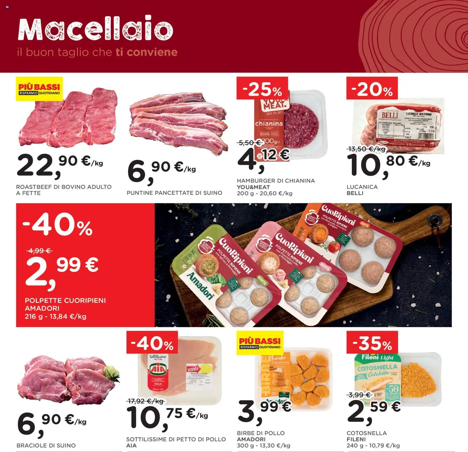 Volantino Poli del 16/09/2026 | Pagina: 6 | Prodotti: Bovino, Prosciutto, Spinaci, Polpette