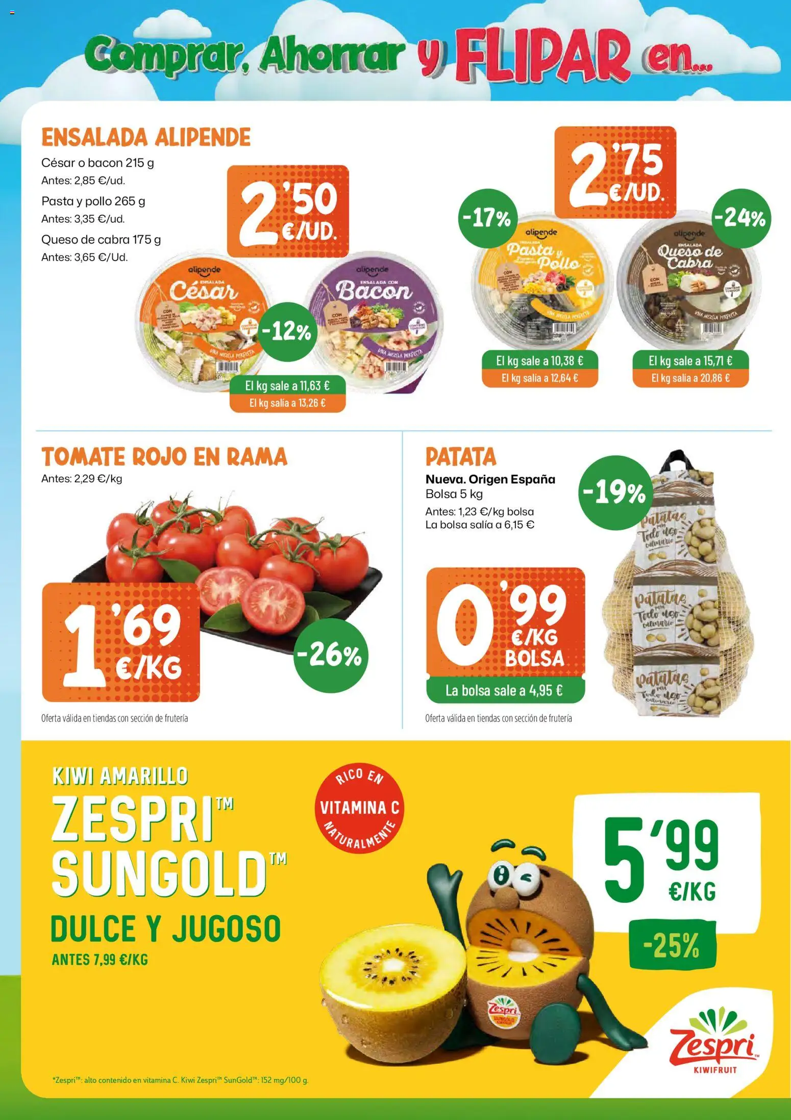 AhorraMas folleto │ válido desde el 28.05.2026 | Página: 2 | Productos: Queso, Pasta, Kiwi, Ensalada