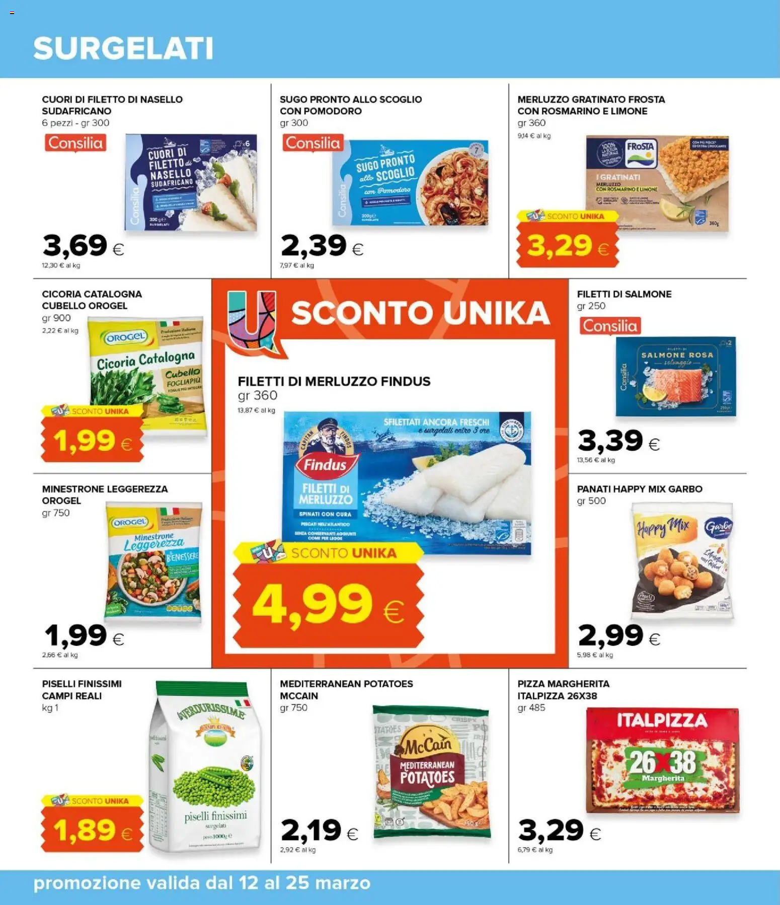 Volantino Oasi del 12.03.2026 | Pagina: 20 | Prodotti: Minestrone, Salmone, Limone, Piselli