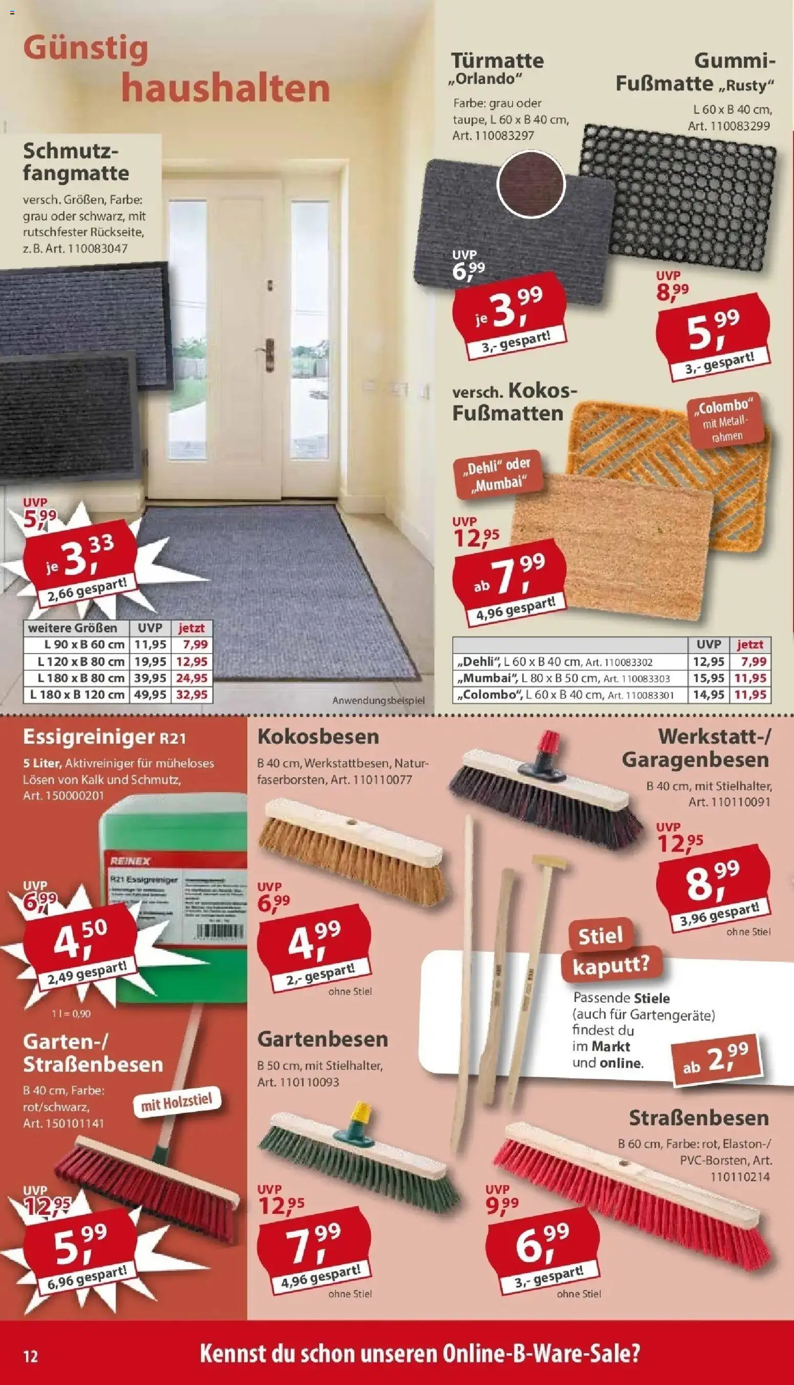 Sonderpreis Baumarkt Aktuelle Angebote – gültig ab 25.04.2026 | Seite: 12 | Produkte: Fußmatte