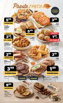Pogląd oferty "Netto gazetka od poniedziałku spożywcza" - ważna od 15.06.2026 | Strona: 21 | Produkty: Chleb, Salami, Pizza, Marchewka