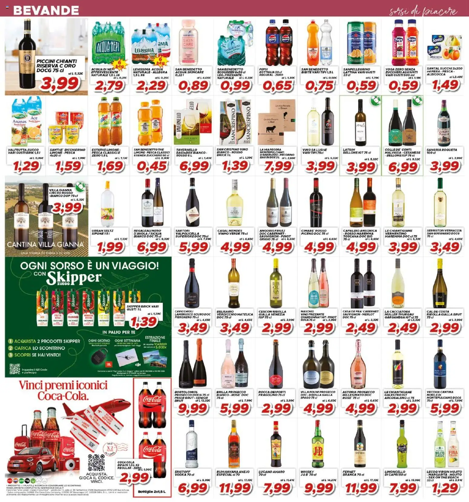 Volantino Ma Supermercati del 12/08/2026 | Pagina: 14 | Prodotti: Vodka, Pesca, Limoncello, Pepsi