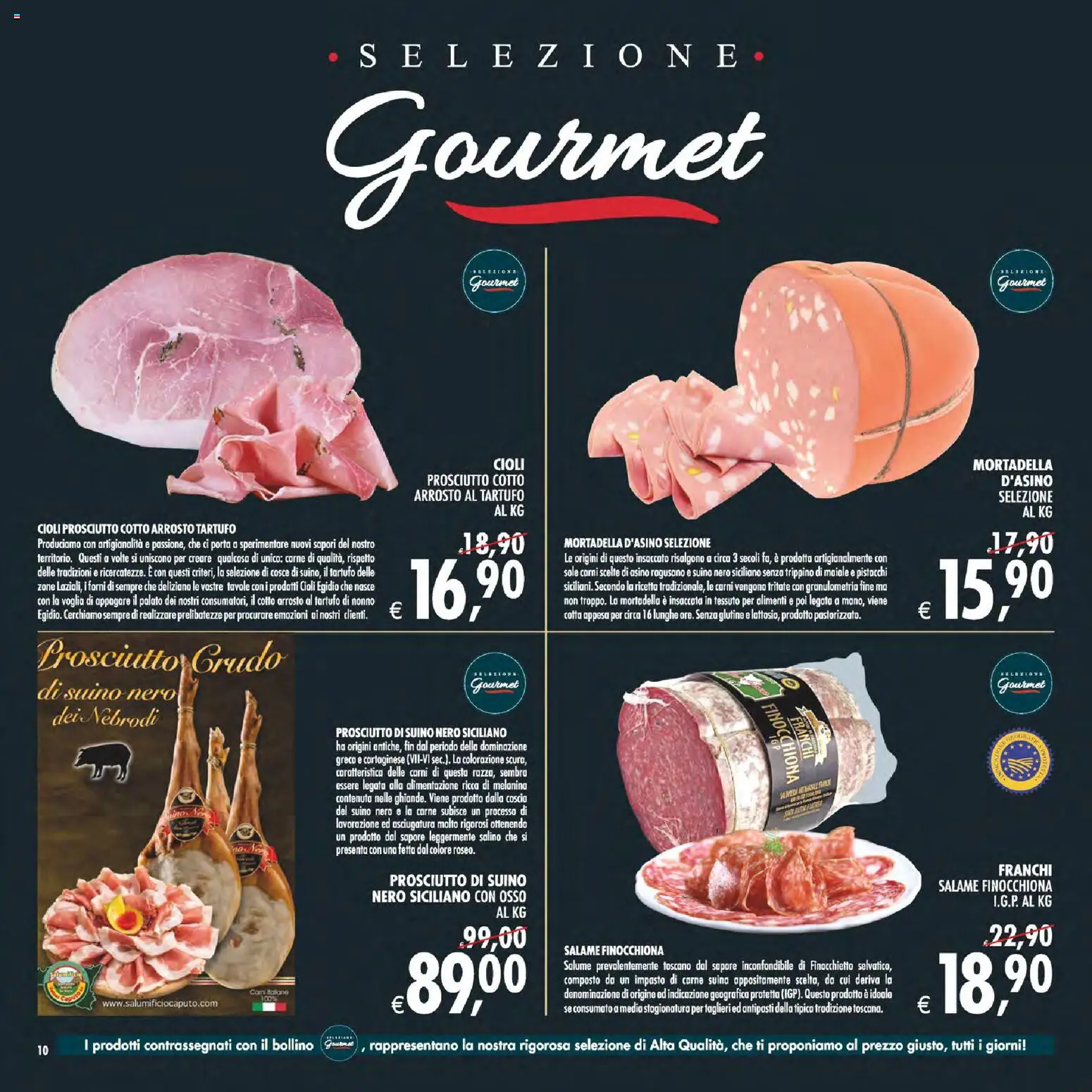 Volantino Decò del 08.05.2026 | Pagina: 10 | Prodotti: Prosciutto Crudo, Prosciutto Cotto, Salame, Mortadella