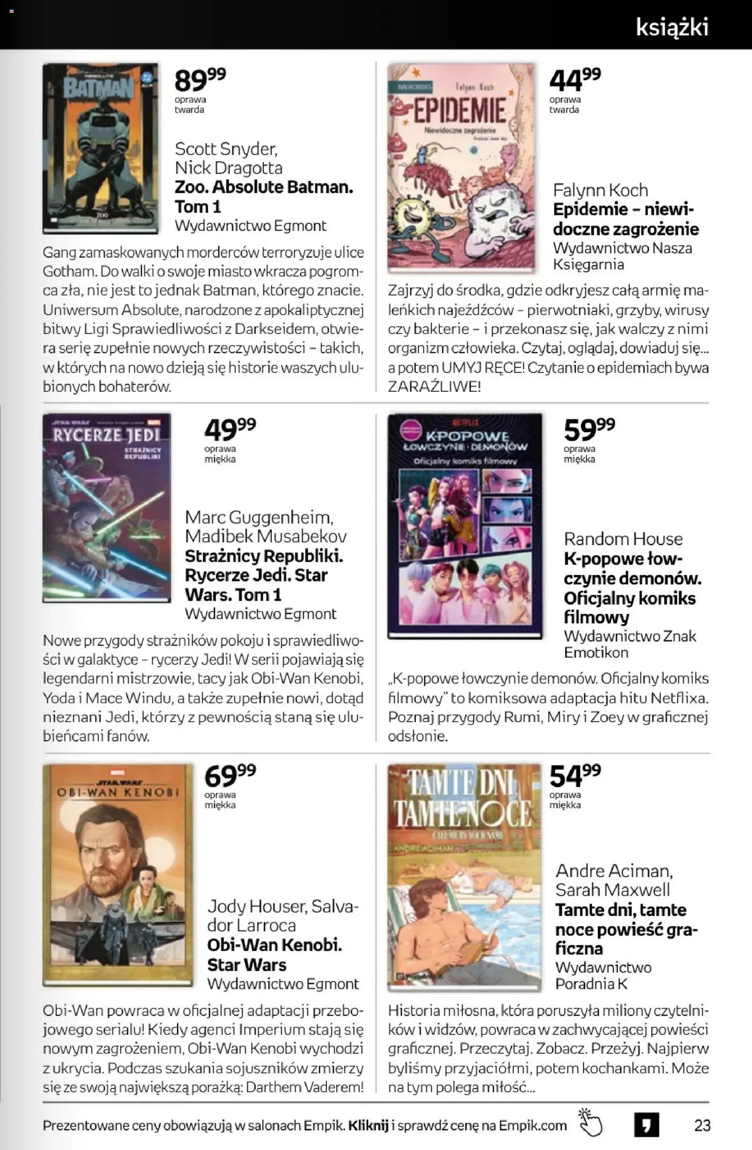 Empik promocje - Tom kultury Książki od 26.08.2026 | Strona: 23 | Produkty: Gra, Książki