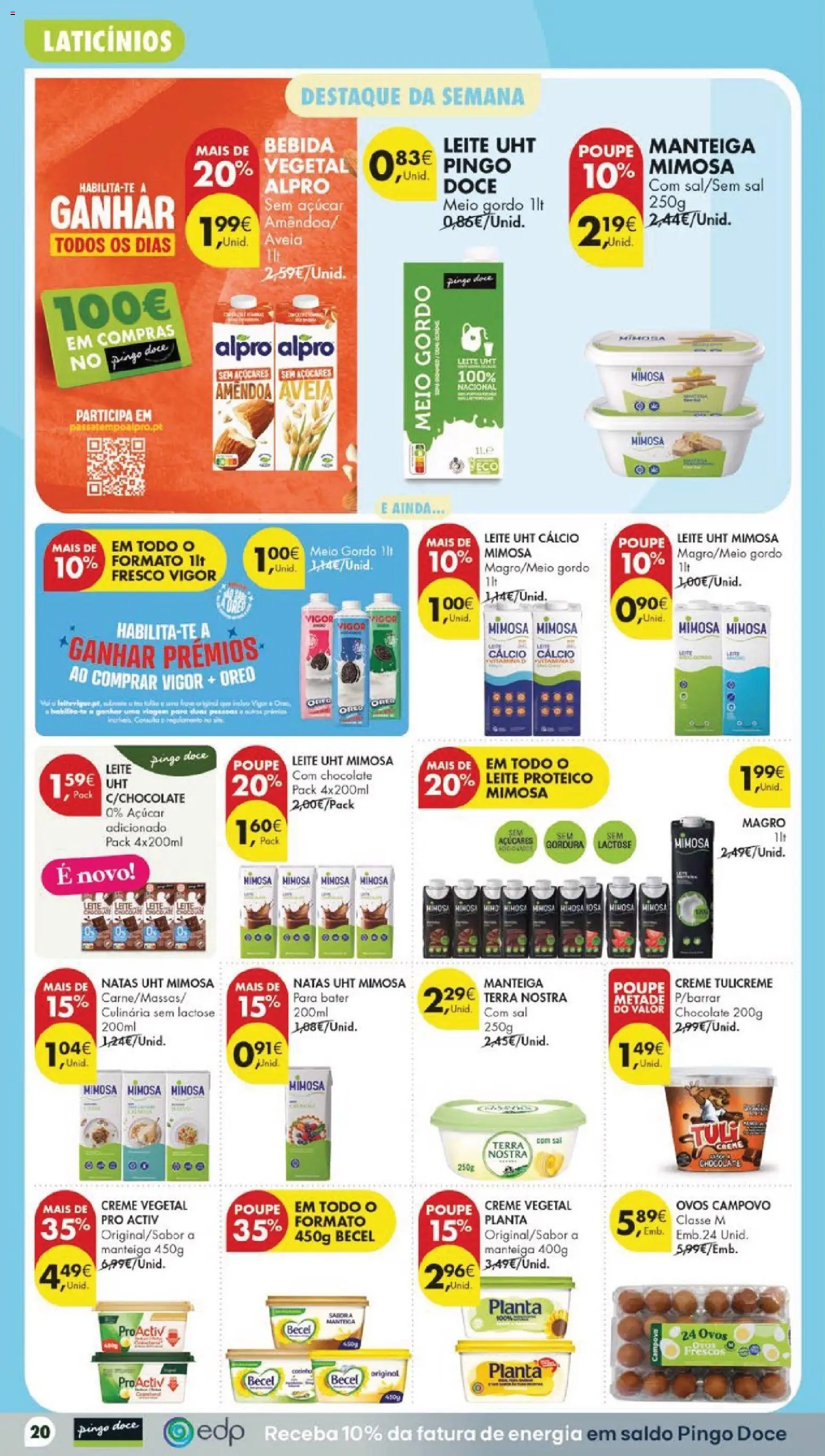 Pingo Doce folheto │ válido de 11/08/2026 | Página: 24 | Produtos: Leite, Manteiga, Ovos, Natas