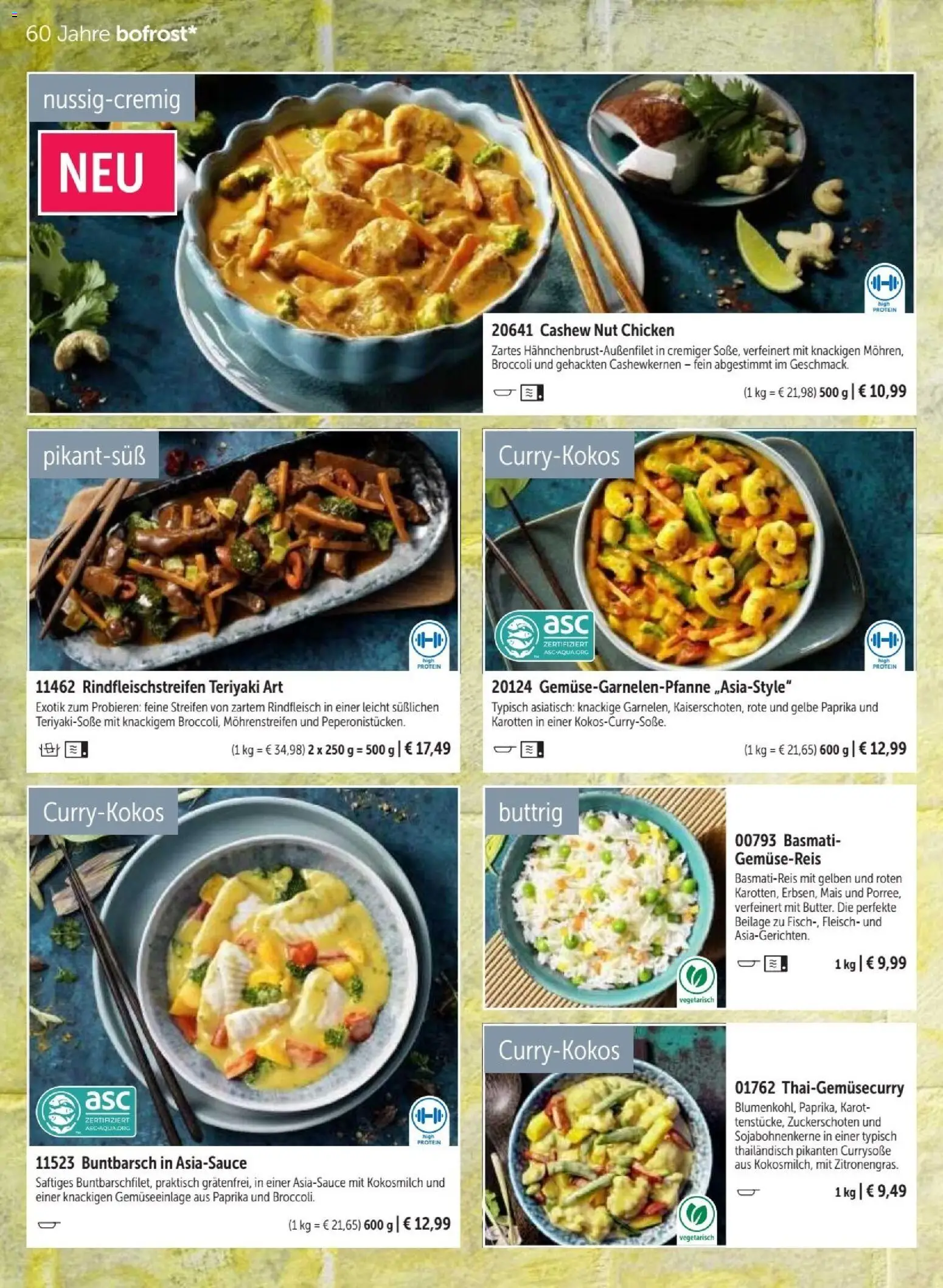 Bofrost Katalog – gültig ab 07.09.2026 | Seite: 104 | Produkte: Mais, Paprika, Kokosmilch, Fleisch