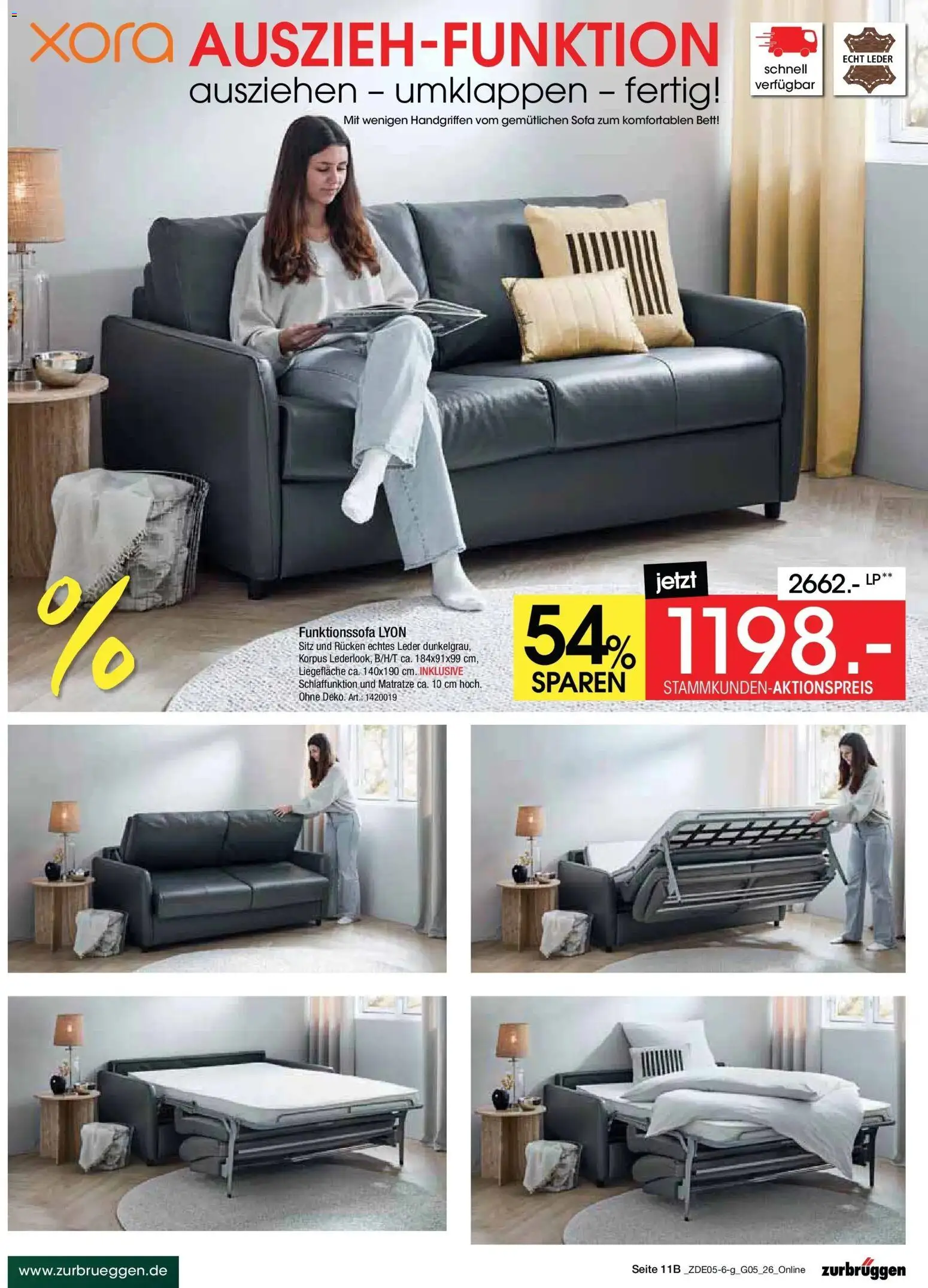 Zurbrüggen MaiDays Shopping – gültig ab 08.05.2026 | Seite: 15 | Produkte: Bett, Matratze, Sofa