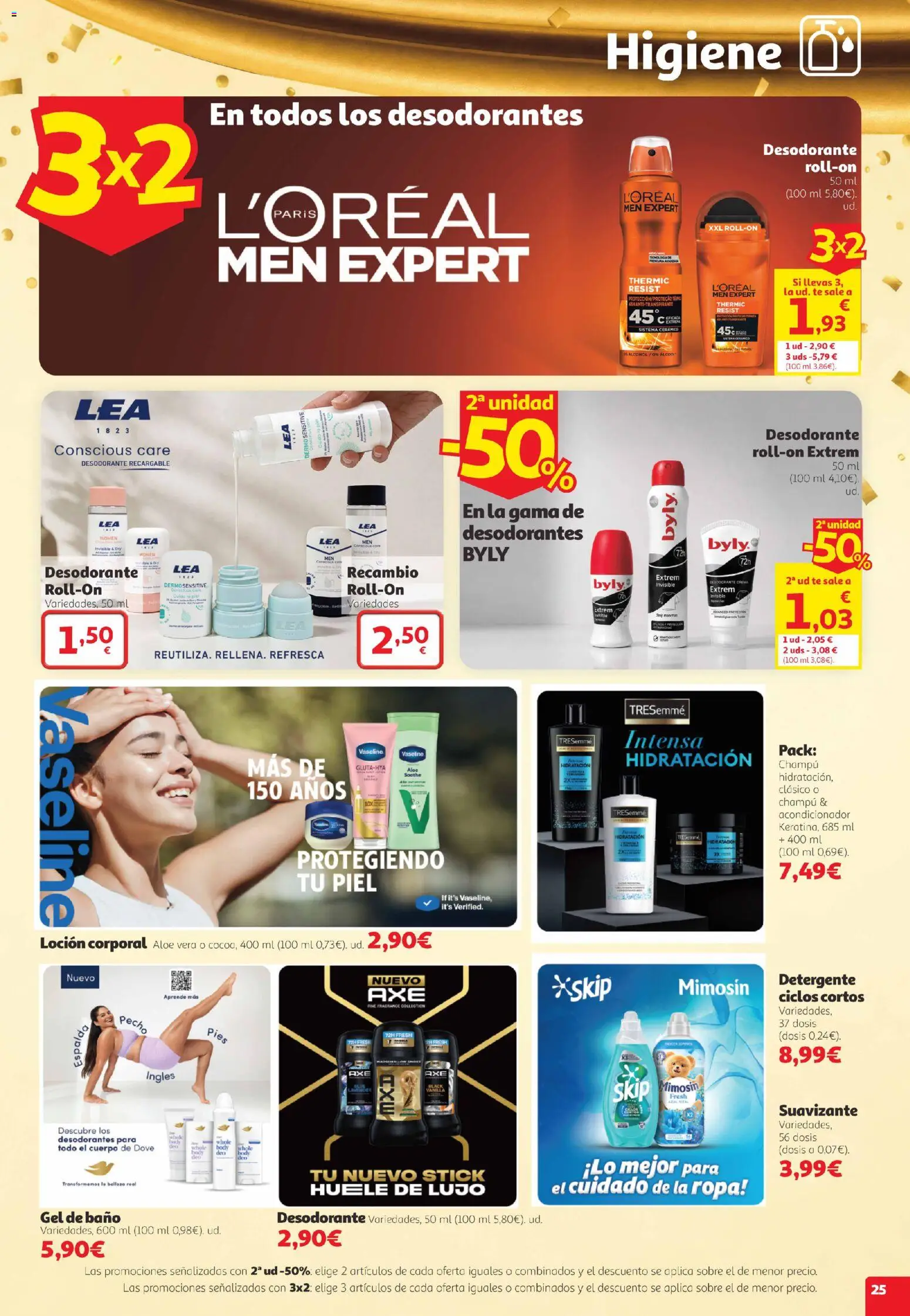 Alcampo folleto Telde │ válido desde el 22/10/2026 | Página: 25 | Productos: Champú, Desodorante, Loción corporal, Ropa