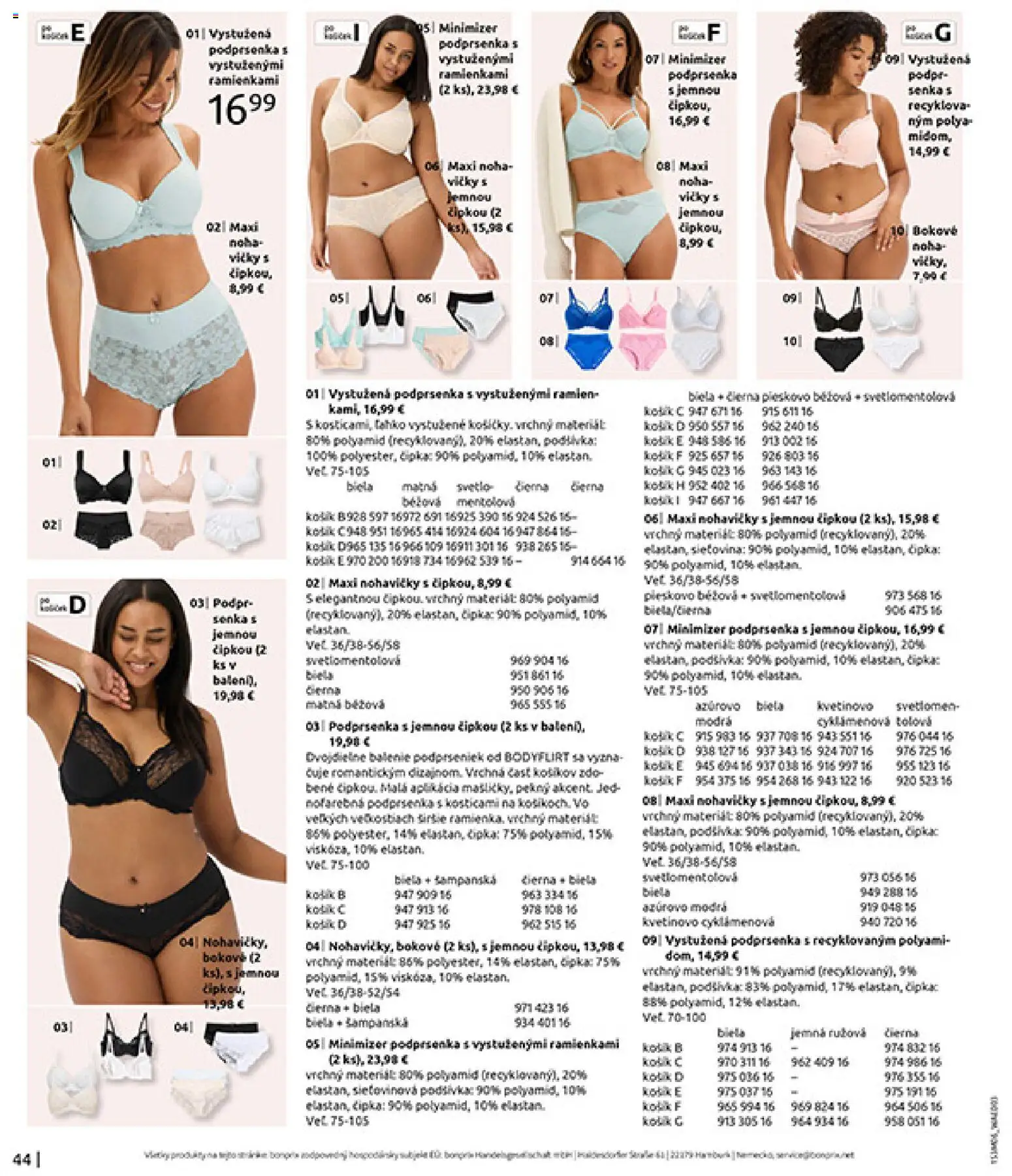 Nové Bonprix akcie – leták je platný od 15.06.2026 | Strana: 46 | Produkty: Svetlo, Nohavičky, Podprsenka