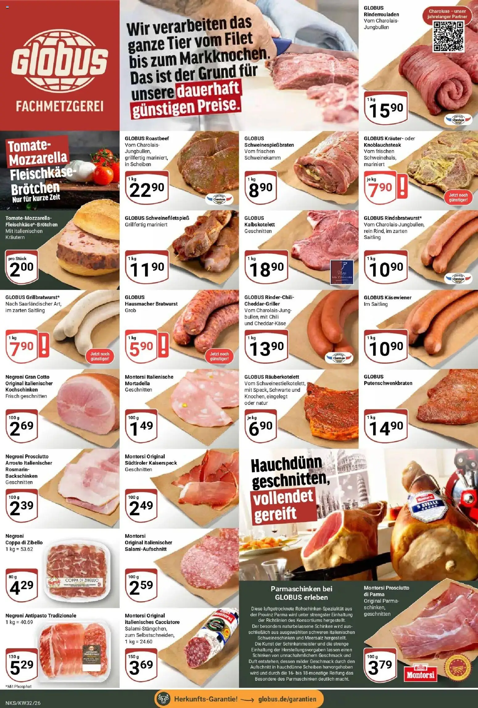 Globus Prospekt Neunkirchen (ab 03.08.2026) » Angebote online | Seite: 13 | Produkte: Rinderrouladen, Duft, Roastbeef, Schinken