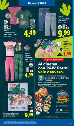 Anteprima del volantino Calzini da bambini "PAW Patrol", 3 paia, Calzini da bambini "PAW Patrol", 3 paia valido a partire dal 27/08/2026 | Pagina: 44 | Prodotti: Tè, Calzini, T-shirt, Jeans