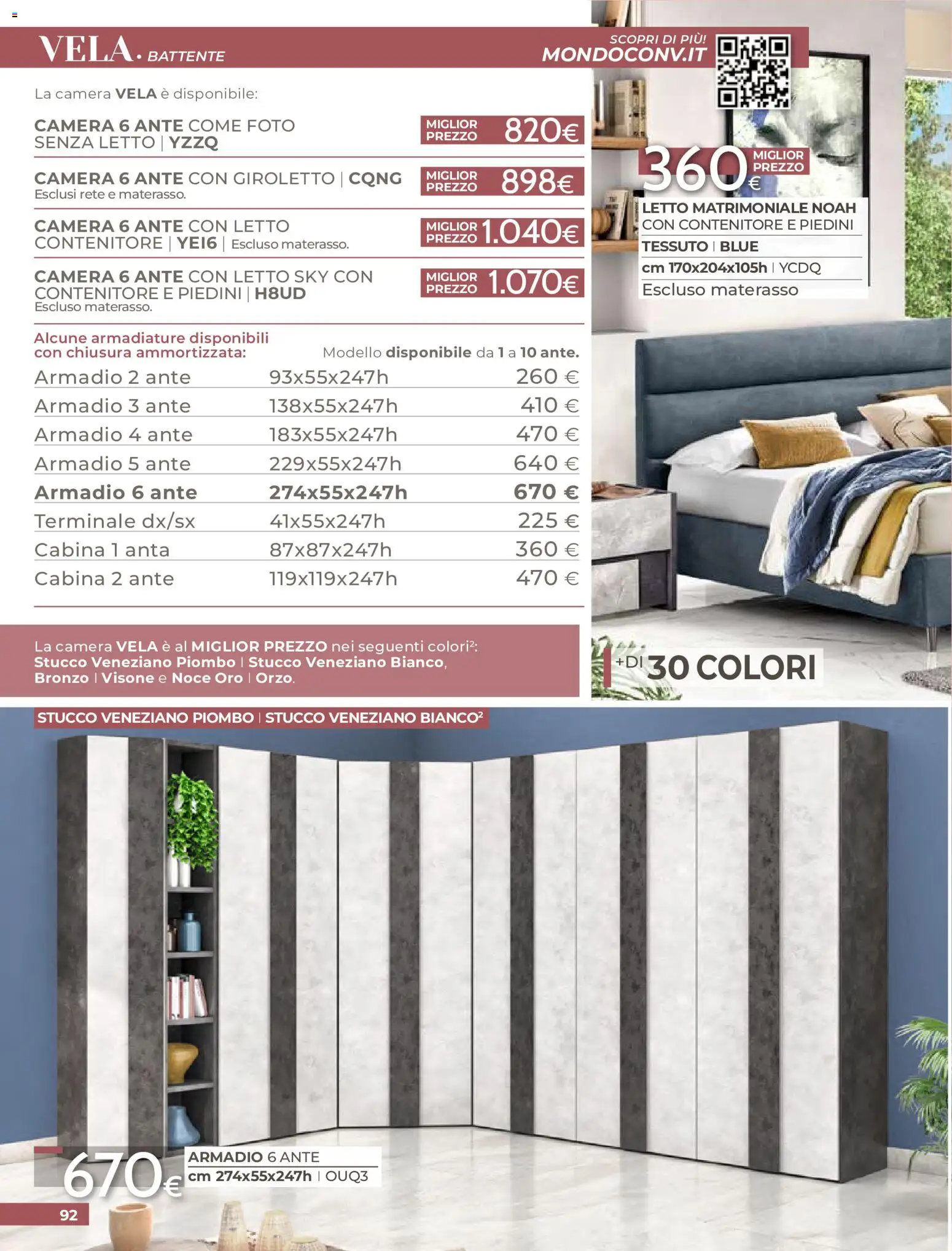 Volantino Mondo Convenienza del 01/09/2026 | Pagina: 94 | Prodotti: Stucco, Contenitore, Letto, Materasso