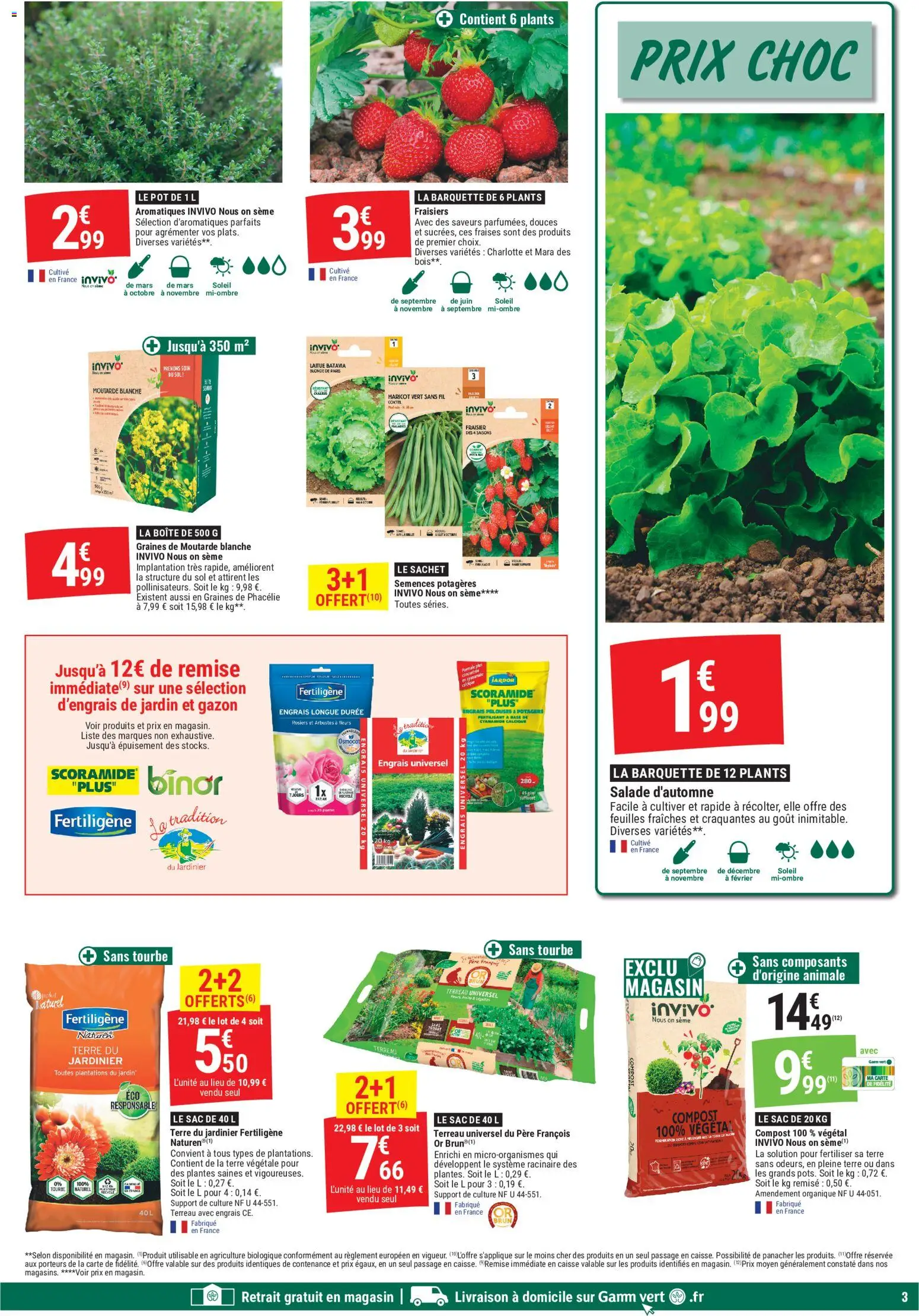 {H1} | Page: 3 | Produits: Engrais, Fleurs, Graines, Moutarde