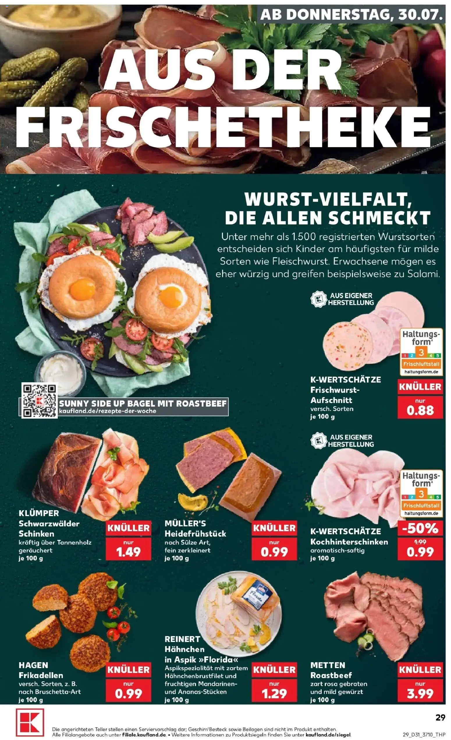 Kaufland Prospekt Berlin – gültig ab 27.07.2026 | Seite: 38 | Produkte: Hahnchen, Mandarinen, Roastbeef, Schinken