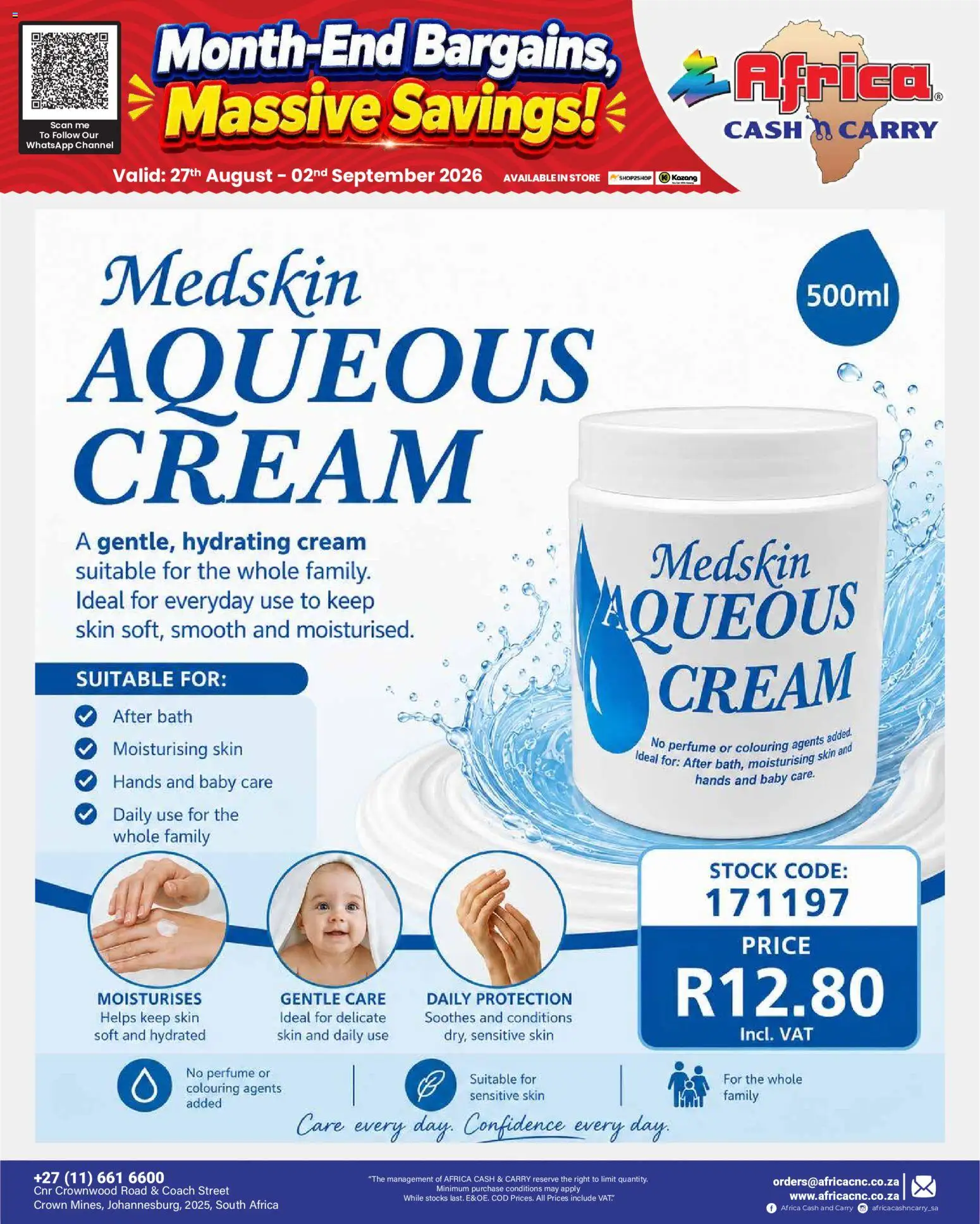 New Africa Cash & Carry catalogue – valid from 27/08/2026 | Page: 61 | Products: Bath, Perfume, Cream, Stock