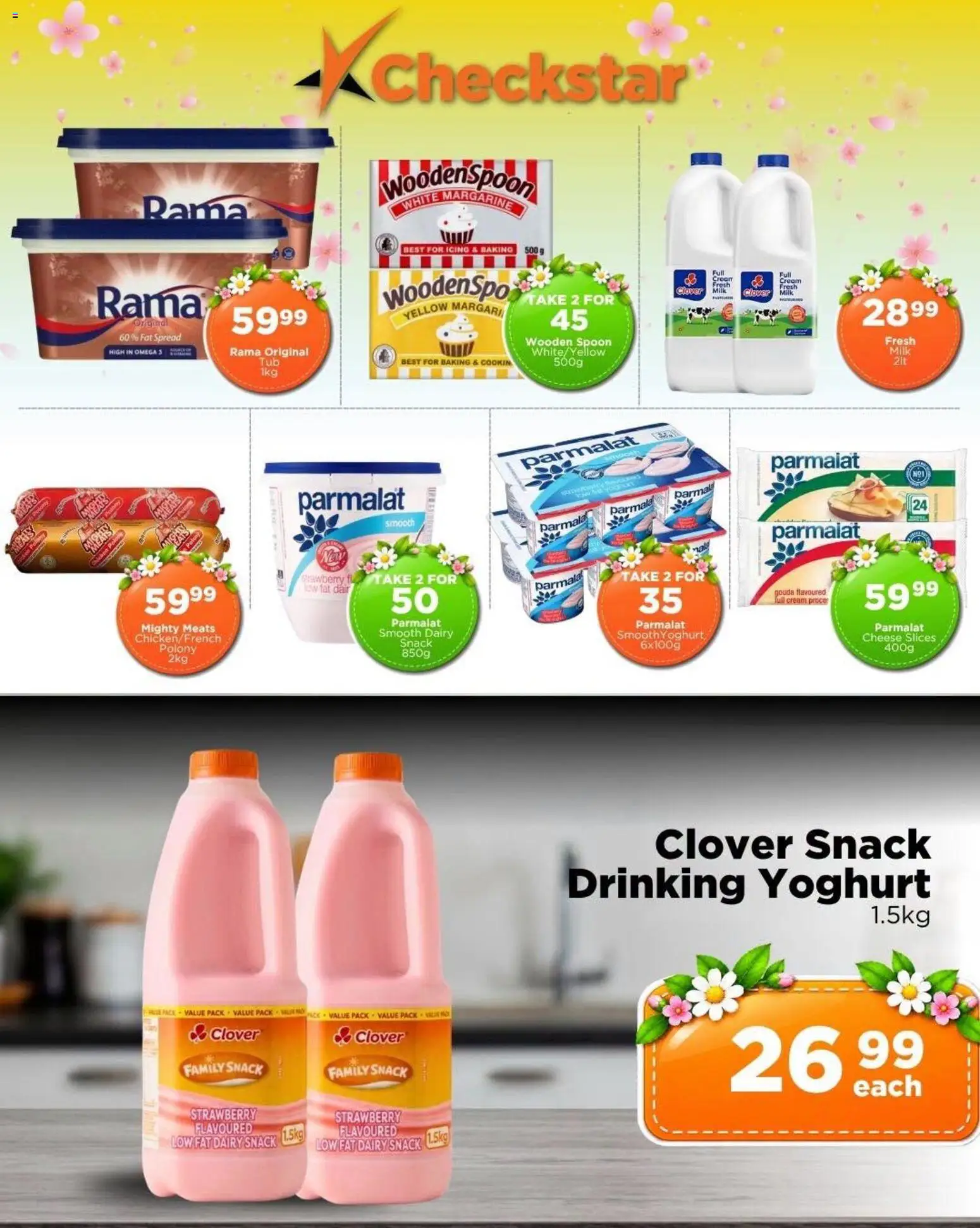 New Check Star catalogue – valid from 09/09/2026 | Page: 2 | Products: Milk, Cheese, Margarine, Fat spread
