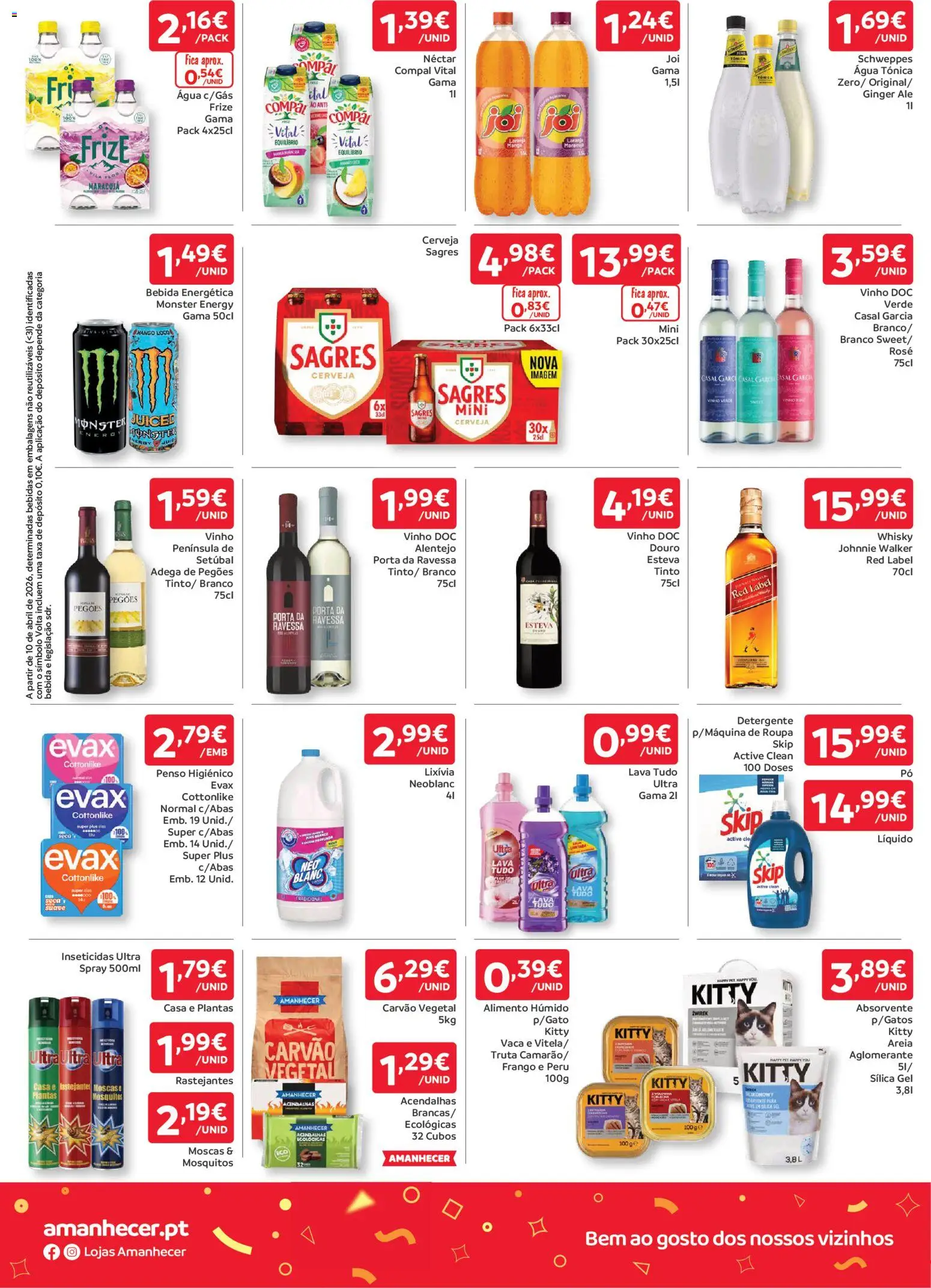 Amanhecer folheto │ válido de 28.05.2026 | Página: 4 | Produtos: Agua, Frango, Carvão vegetal, Vinho
