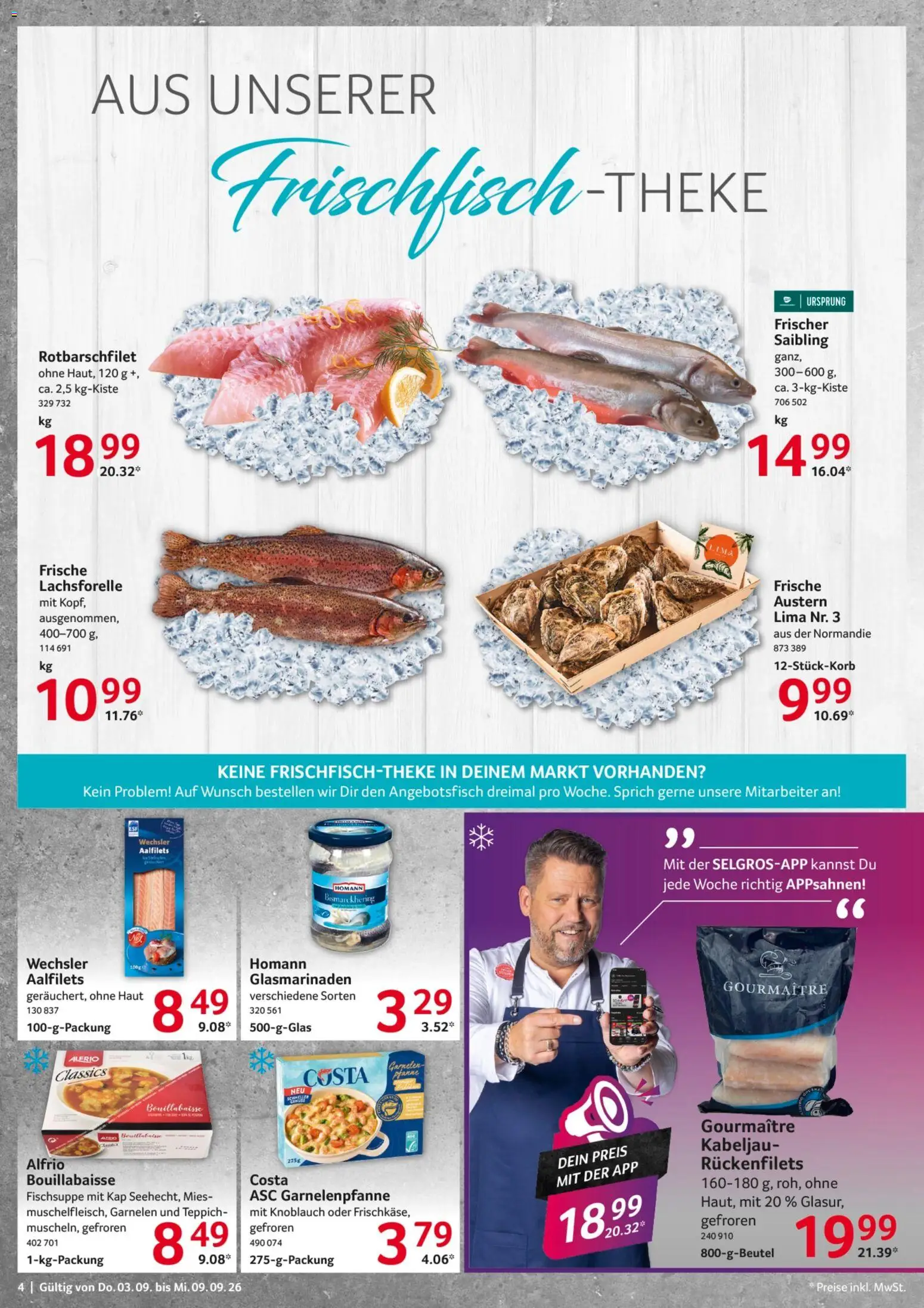 Selgros Prospekt – gültig ab 03.09.2026 | Seite: 4 | Produkte: Teppich, Garnelen, Knoblauch