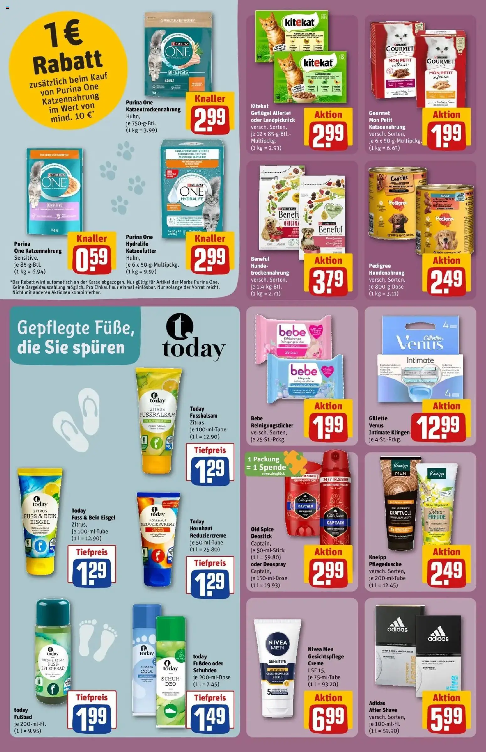 Rewe Prospekt Heidenheim	 – gültig ab 10.05.2026 | Seite: 28 | Produkte: Katzenfutter, Dusche, Creme, Shower Gel