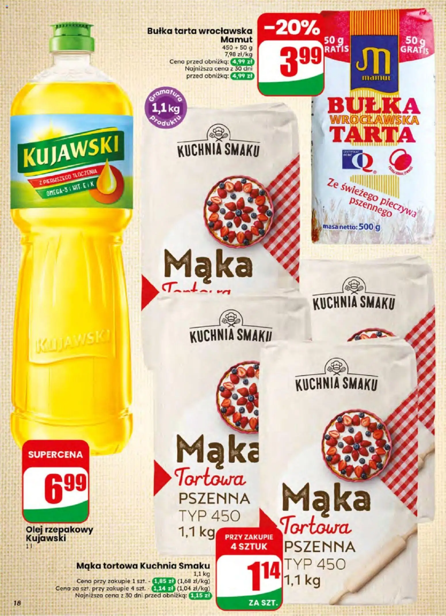 Dino gazetka od 24.06.2026 | Strona: 18 | Produkty: Olej rzepakowy, Bułka tarta, Bułka, Olej