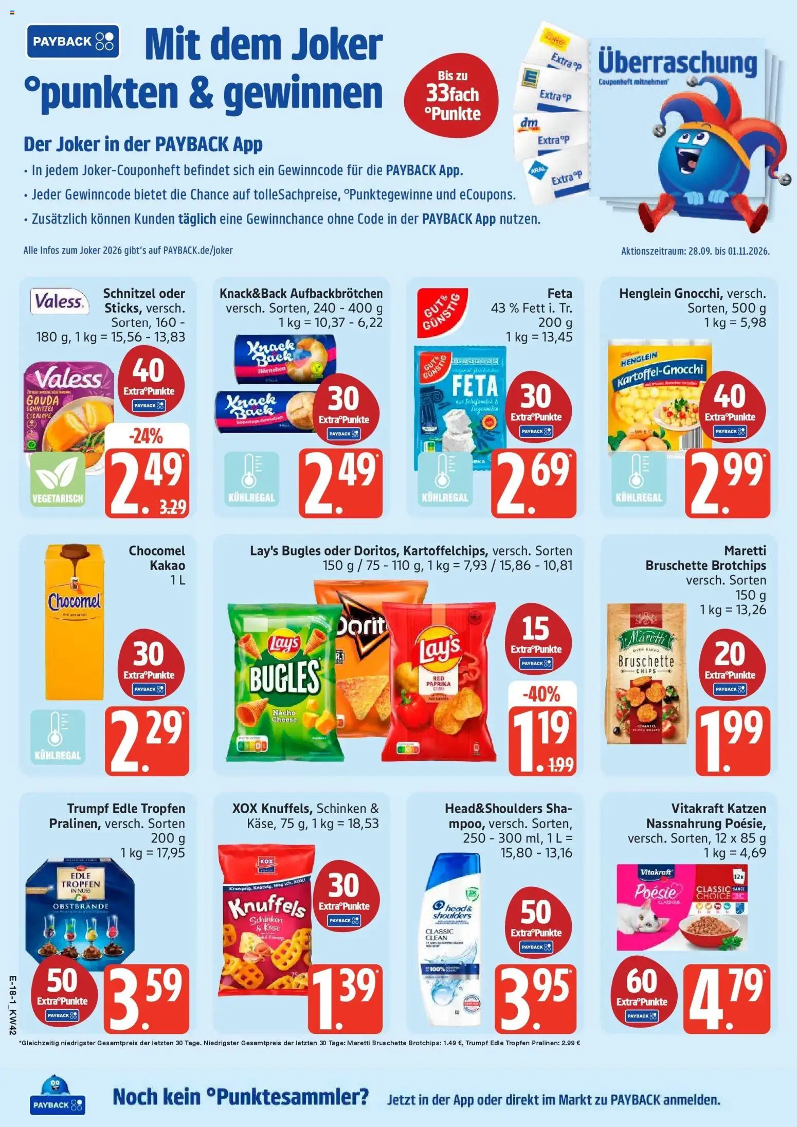 Edeka Prospekt Rostock (ab 12.10.2026) » Angebote Online | Seite: 28 | Produkte: Feta, Schnitzel, Paprika, Chocomel
