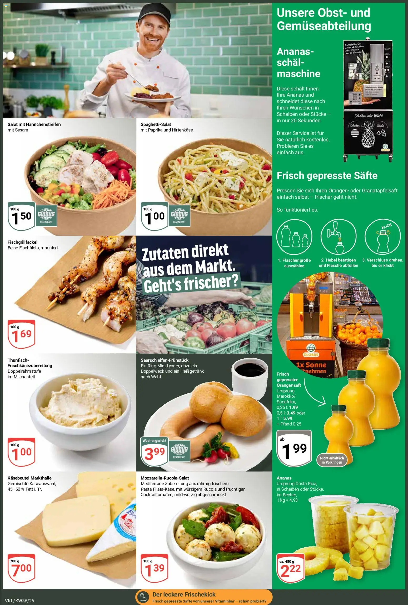 Globus Prospekt Völklingen – gültig ab 31.08.2026 | Seite: 2 | Produkte: Thunfisch, Ananas, Orangensaft, Schal