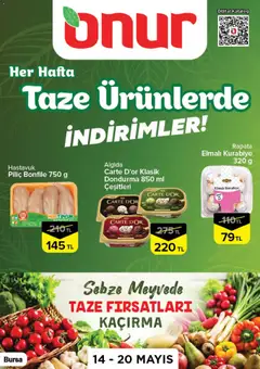 14.05.2026 tarihinden itibaren geçerli olan Onur Market kataloğu önizlemesi