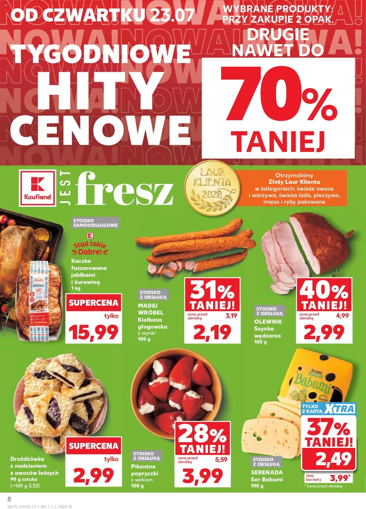 Kaufland Polsko leták od 23.07.2026 | Strana: 8 | Produkty: Ryby, Karty