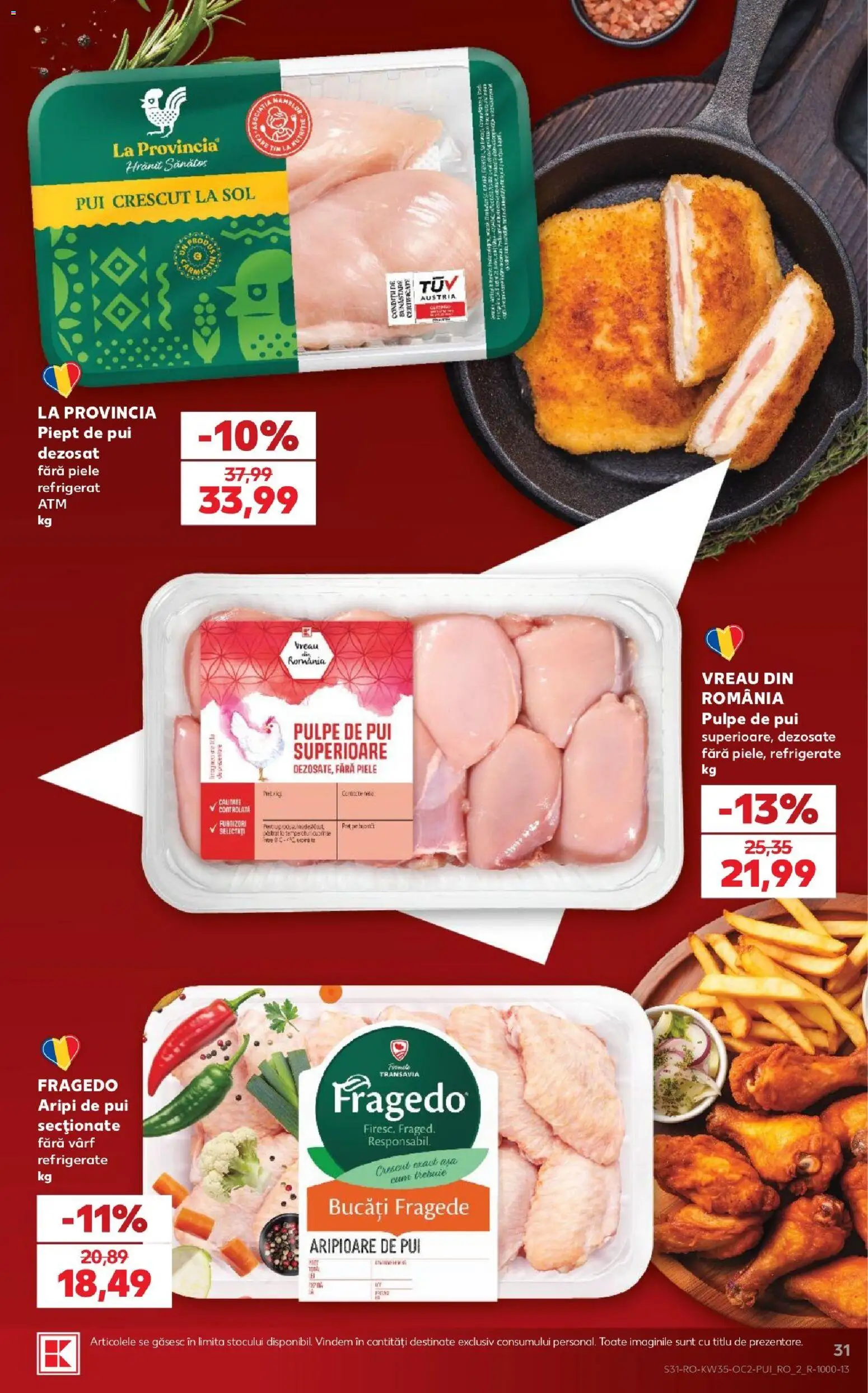Noul catalog Kaufland – valabil de la 26.08.2026 | Pagină: 31 | Produse: La provincia, Pui