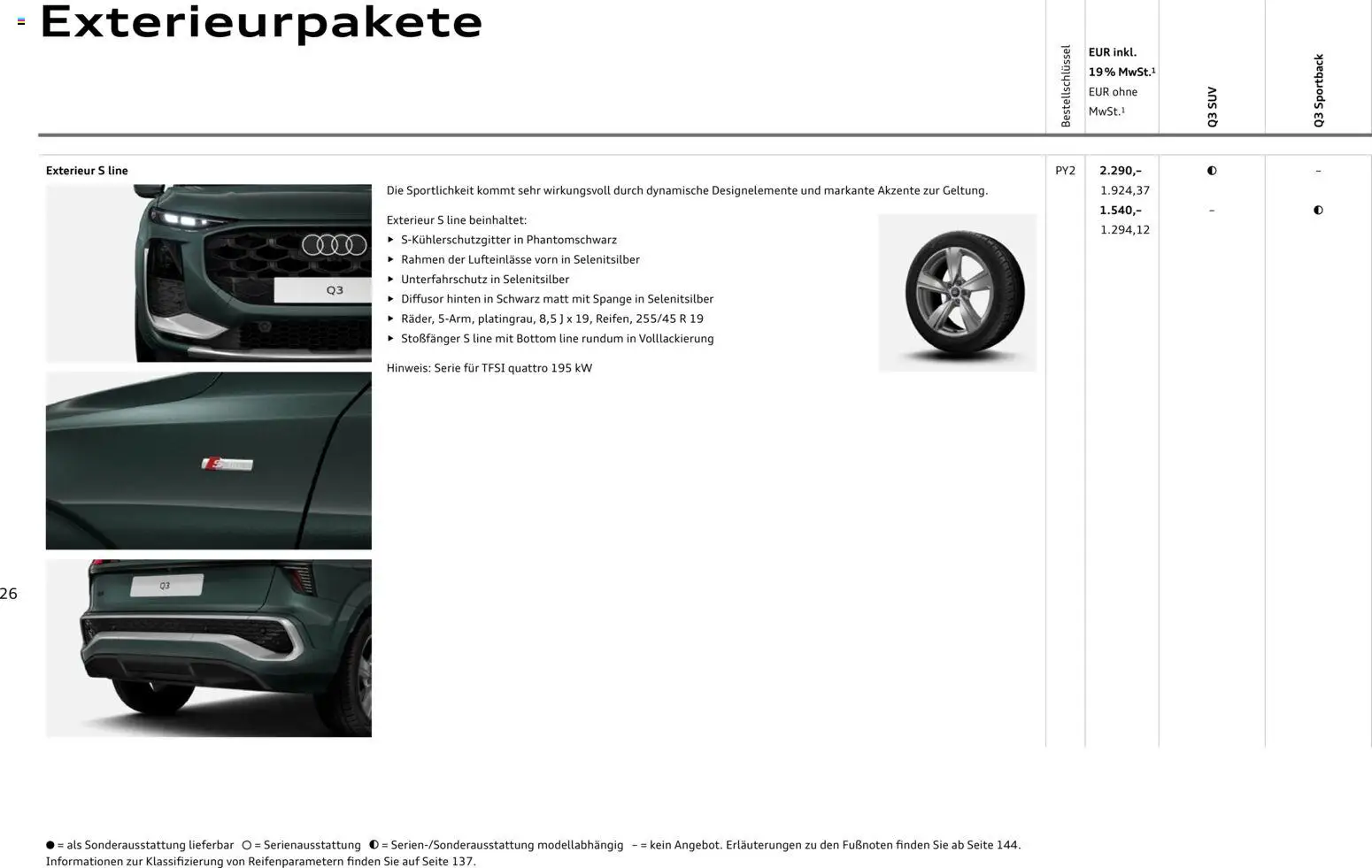 Audi Q3 – gültig ab 29.01.2026 | Seite: 26