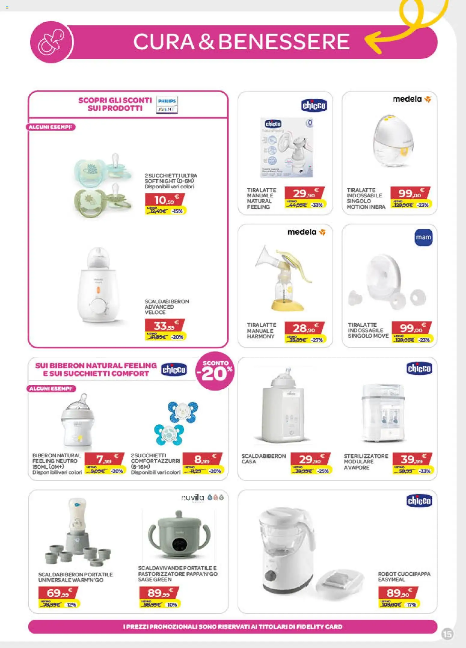Volantino Bimbo store del 11.06.2026 | Pagina: 15 | Prodotti: Biberon, Tiralatte, Robot