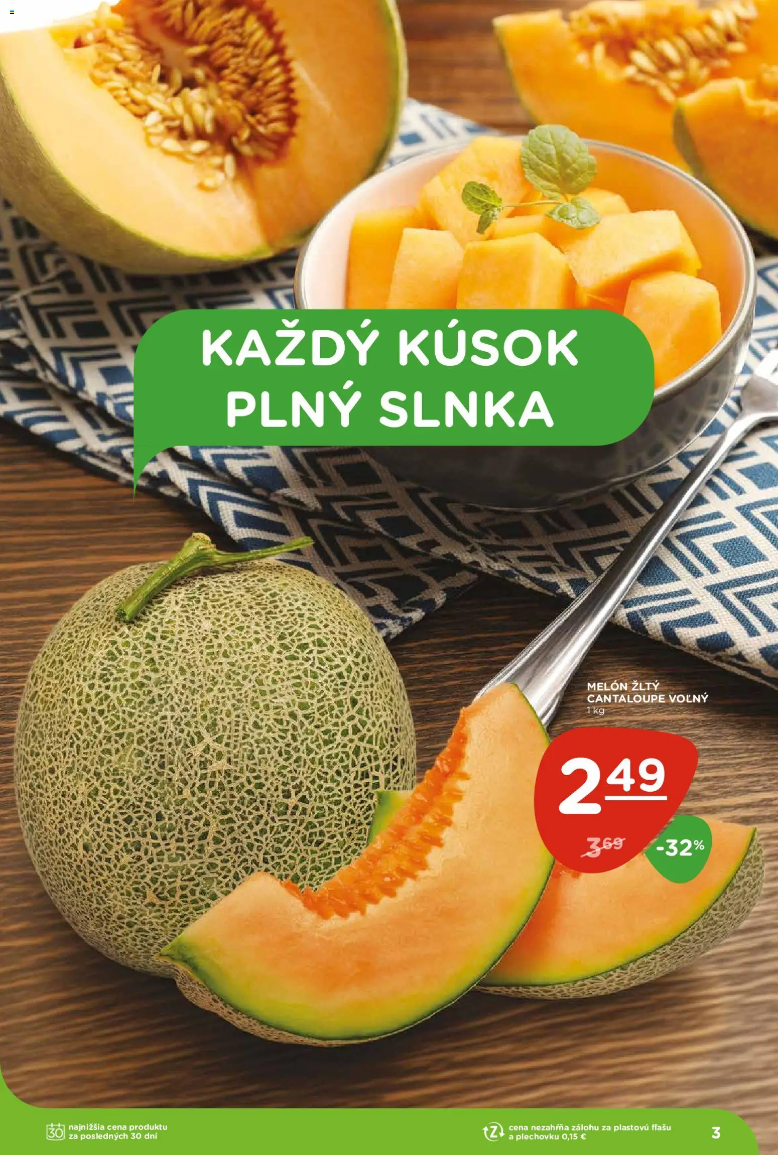 Nové Terno akcie – leták je platný od 18.06.2026 | Strana: 3 | Produkty: Melón