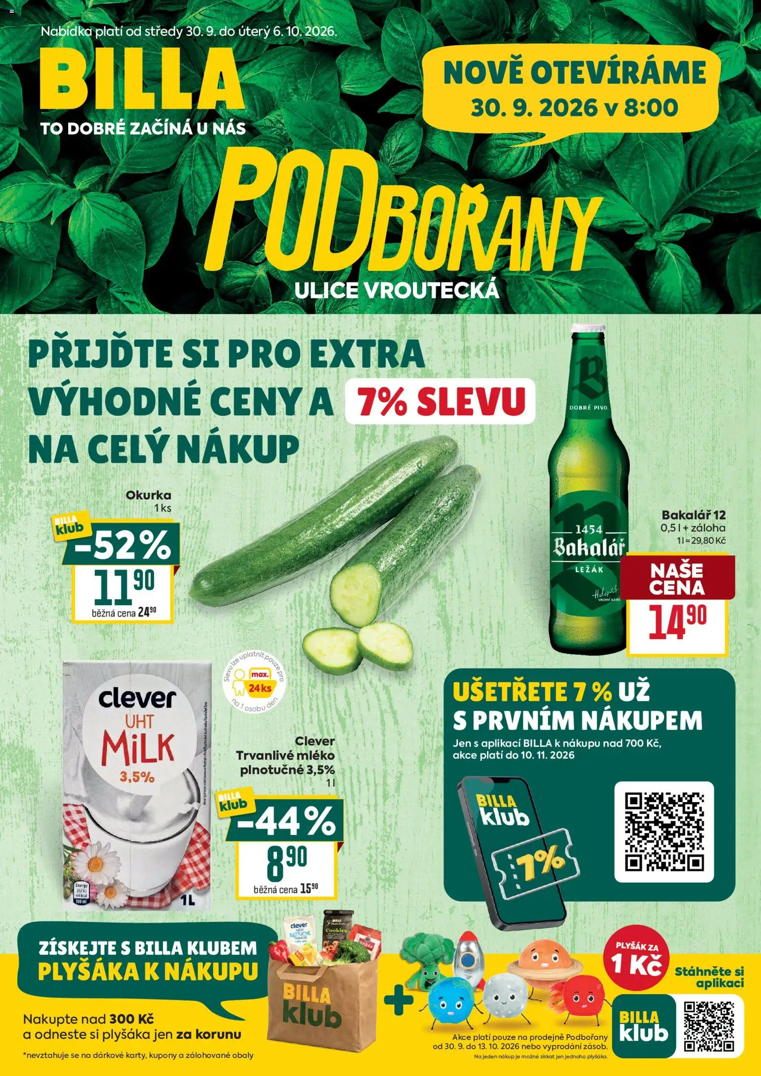 Billa leták - Podbořany od 30.09.2026 | Strana: 1