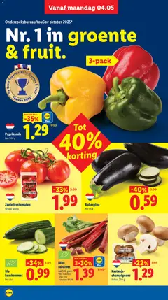 Aubergine, Per stuk - Voorbeeld van een folder van Lidl, geldig van 04.05.2026 | Pagina: 8 | Producten: Komkommer, Zak, Antipasti, Fruit