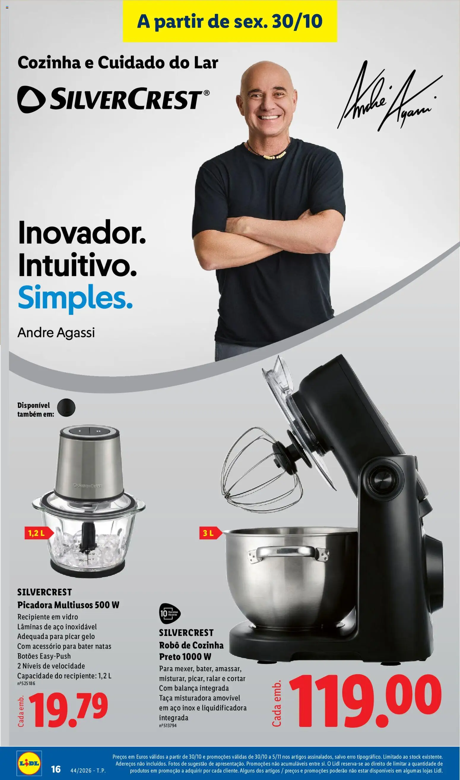 Lidl Promoções Fim de Semana │ válido de 30/10/2026 | Página: 16 | Produtos: Robô, Gelo, Natas